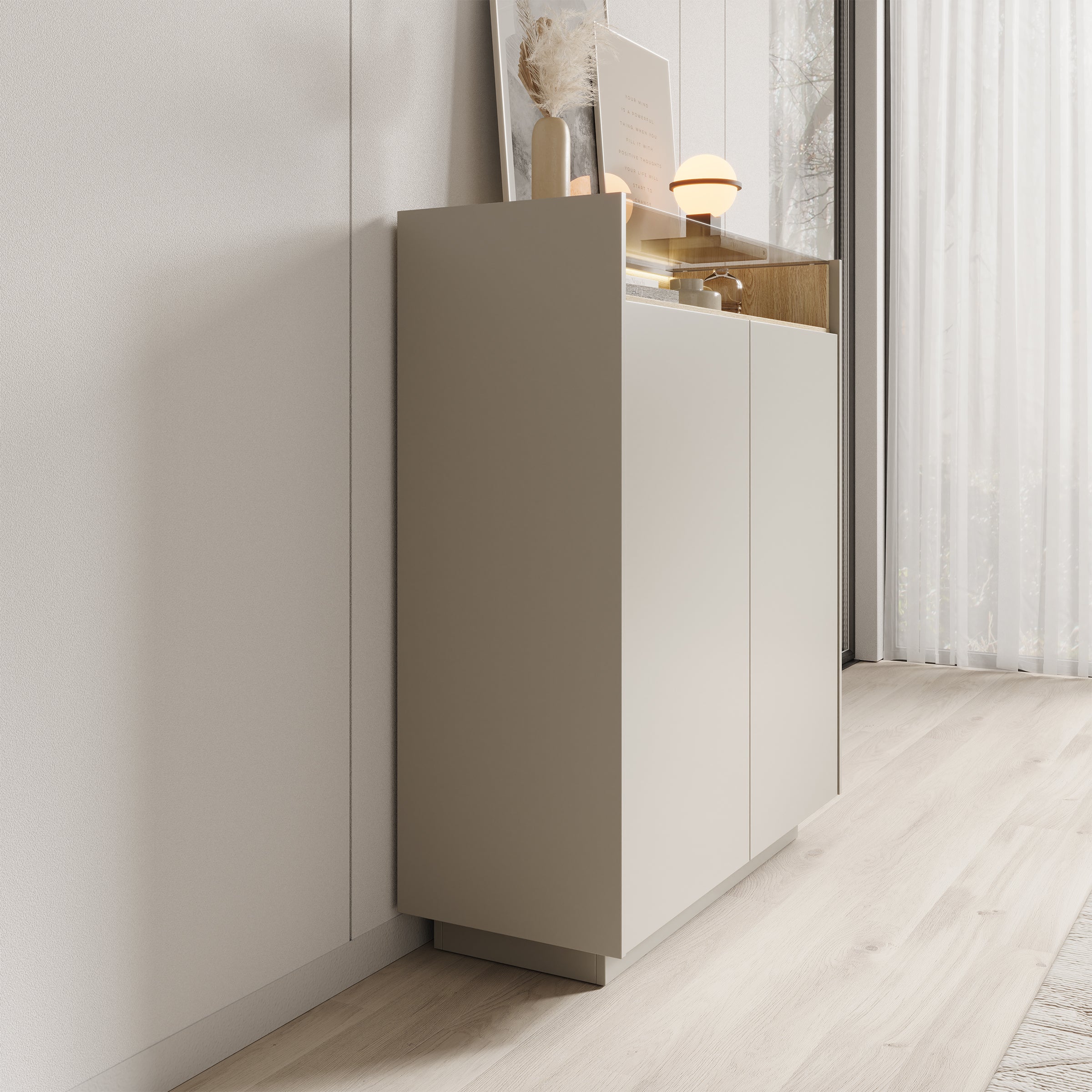 Heath - Dressoir - Beige - 103x40x119 cm