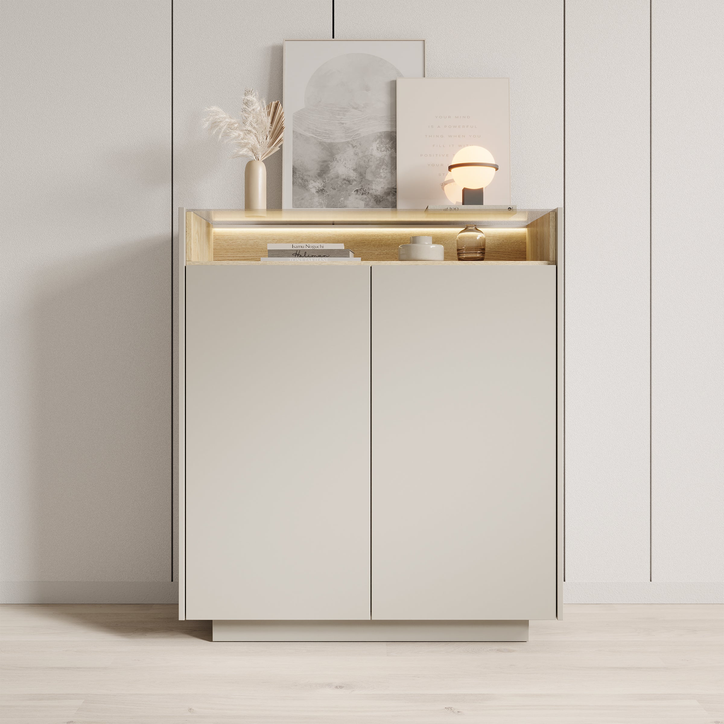 Heath - Dressoir - Beige - 103x40x119 cm