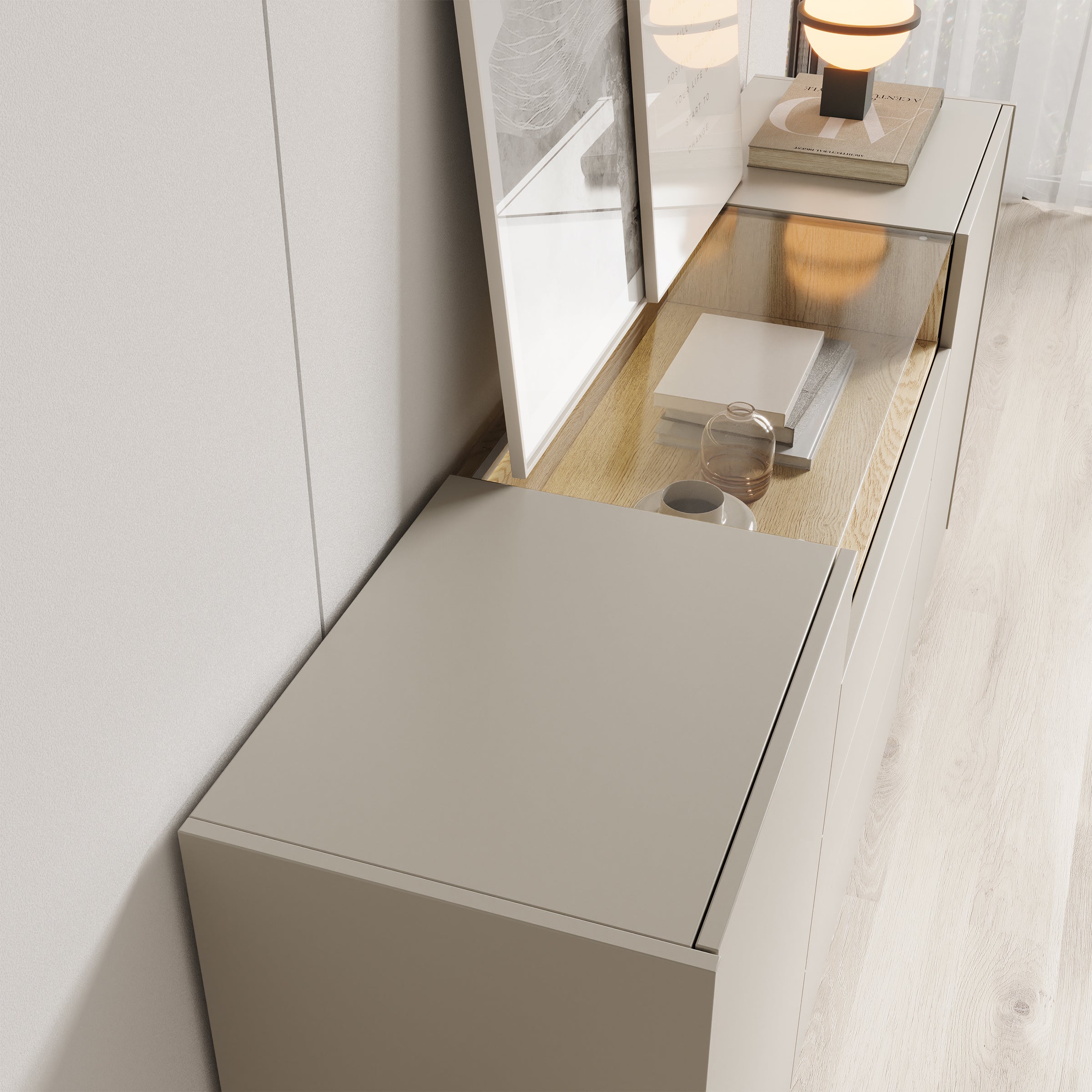 Heath - Dressoir - Beige - 176x40x83 cm