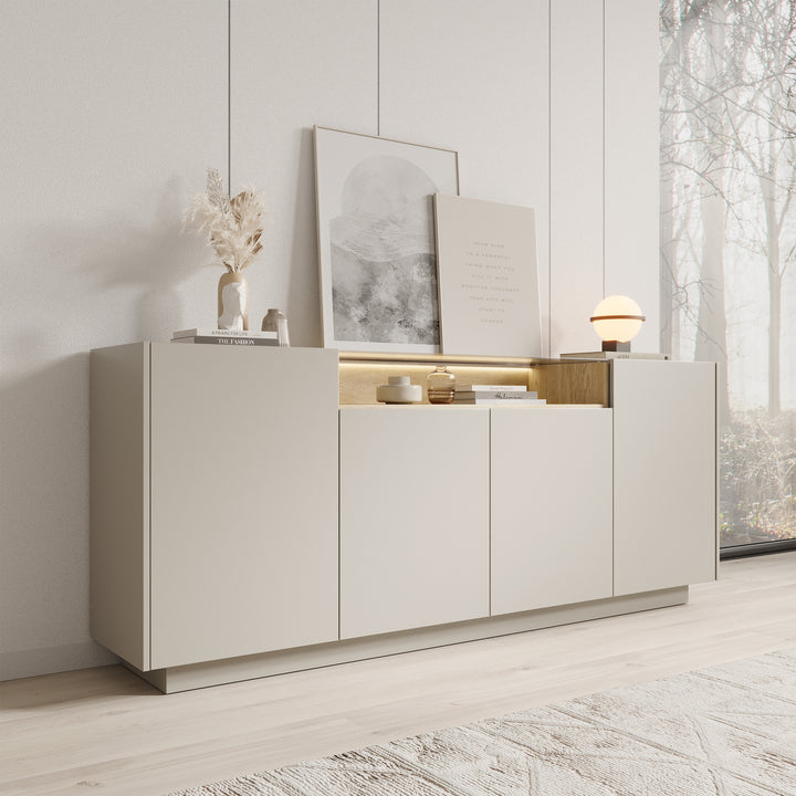 Heath - Dressoir - Beige - 203x40x83 cm