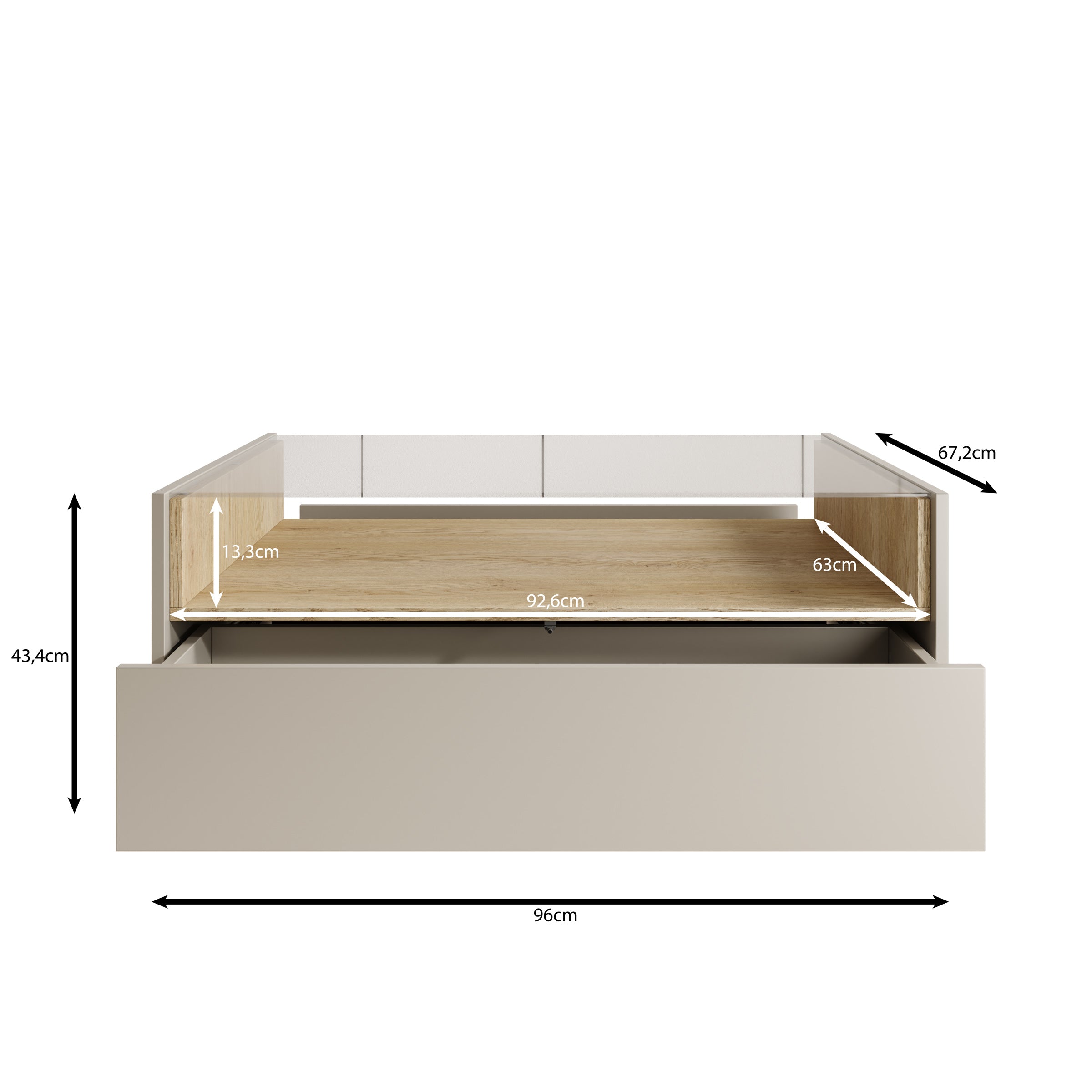 Heath - Salontafel - Beige - 96x67x43 cm