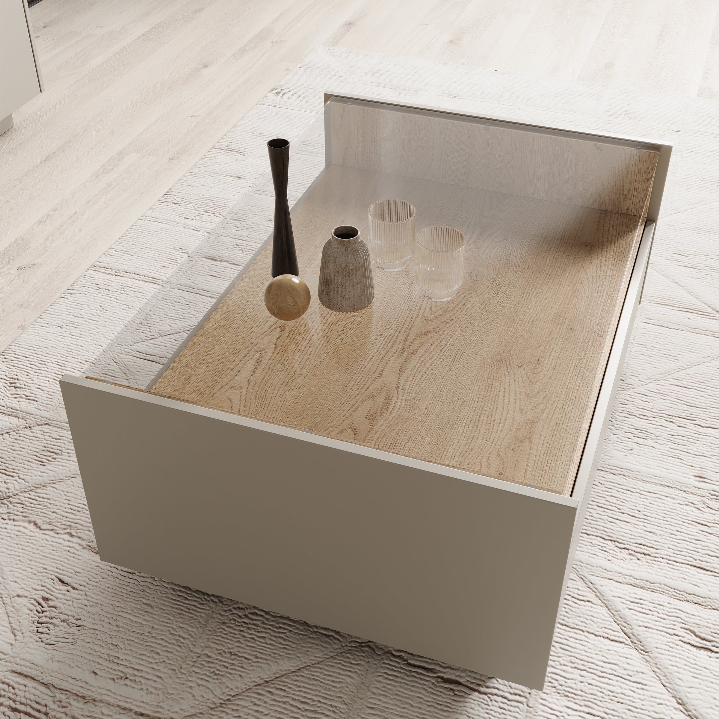Heath - Salontafel - Beige - 96x67x43 cm