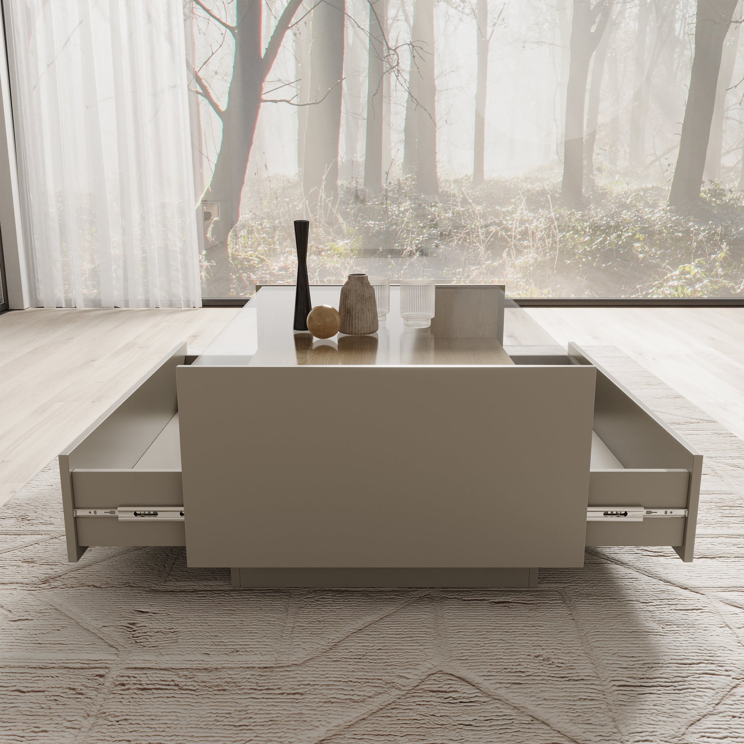 Heath - Salontafel - Beige - 96x67x43 cm