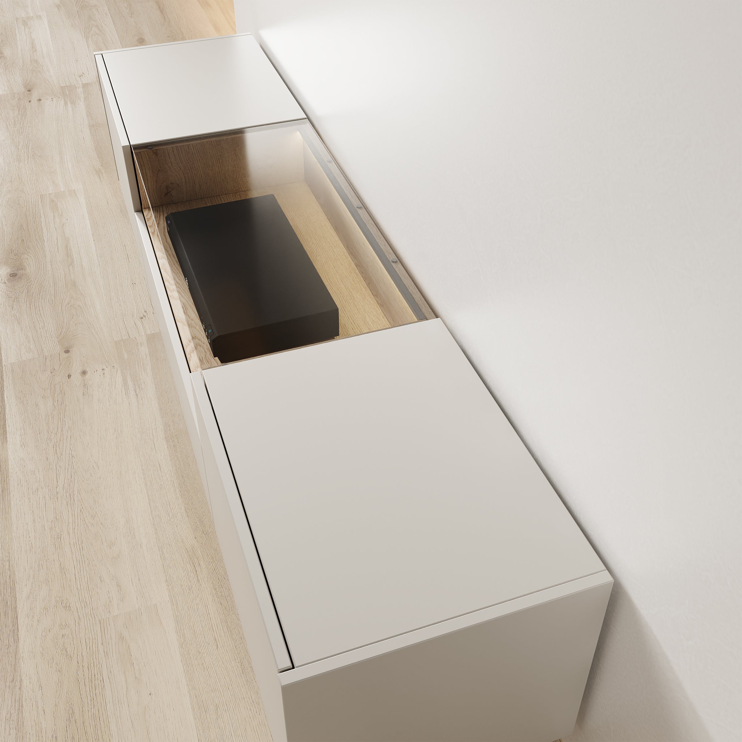 Heath - TV-Meubel - Beige - 176x40x43 cm