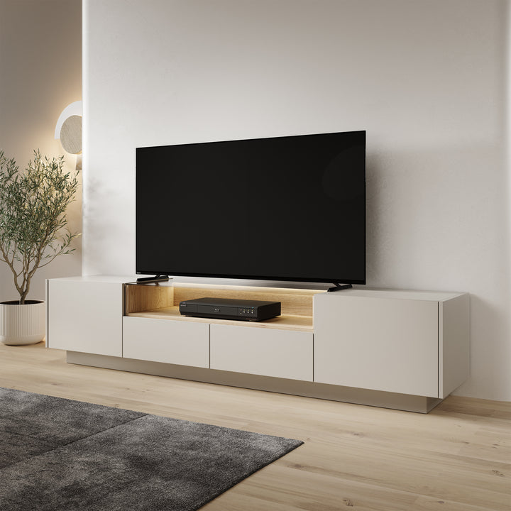 Heath - TV-Meubel - Beige - 203x40x43 cm