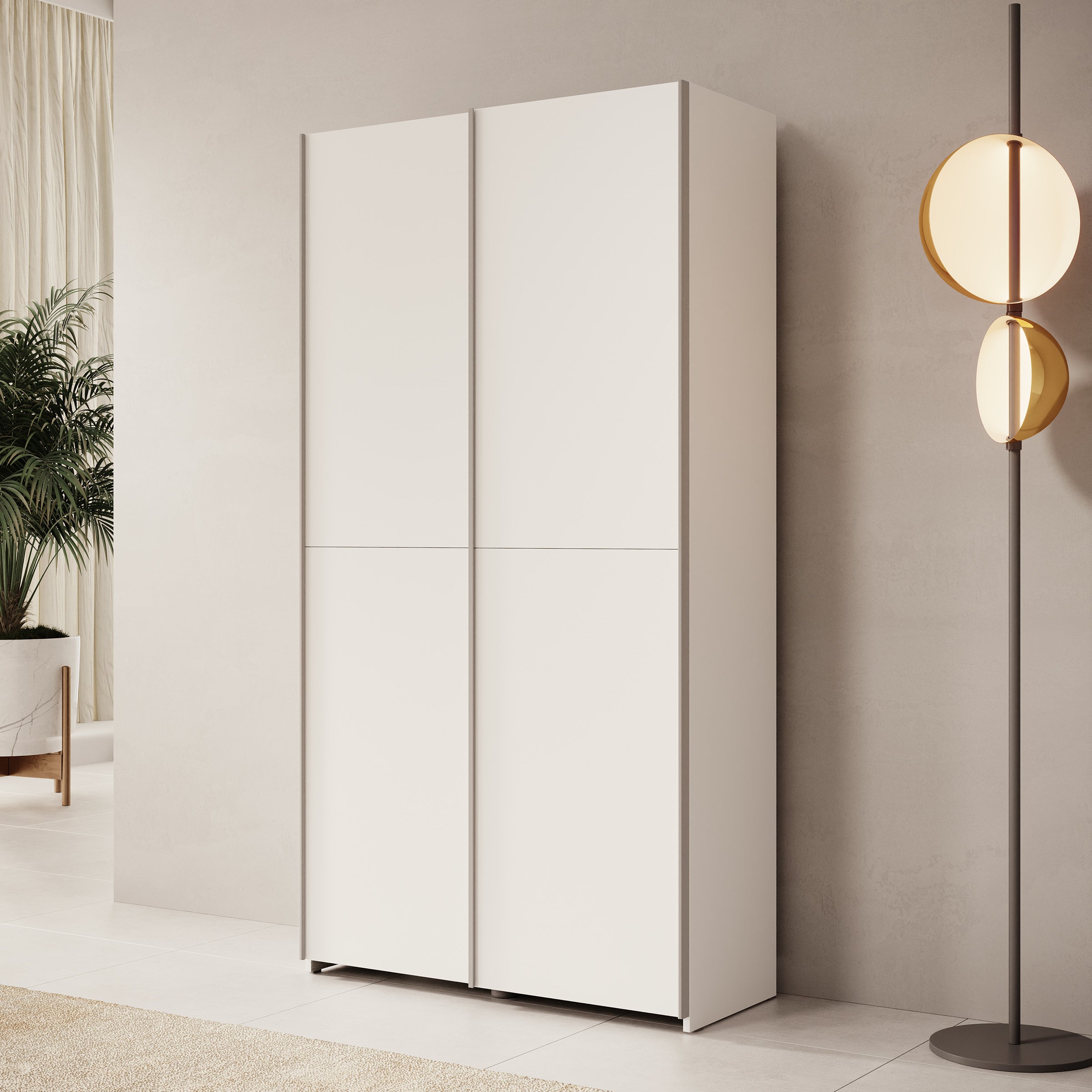 Helvar - Kledingkast met schuifdeuren - Wit - 100x39x191 cm