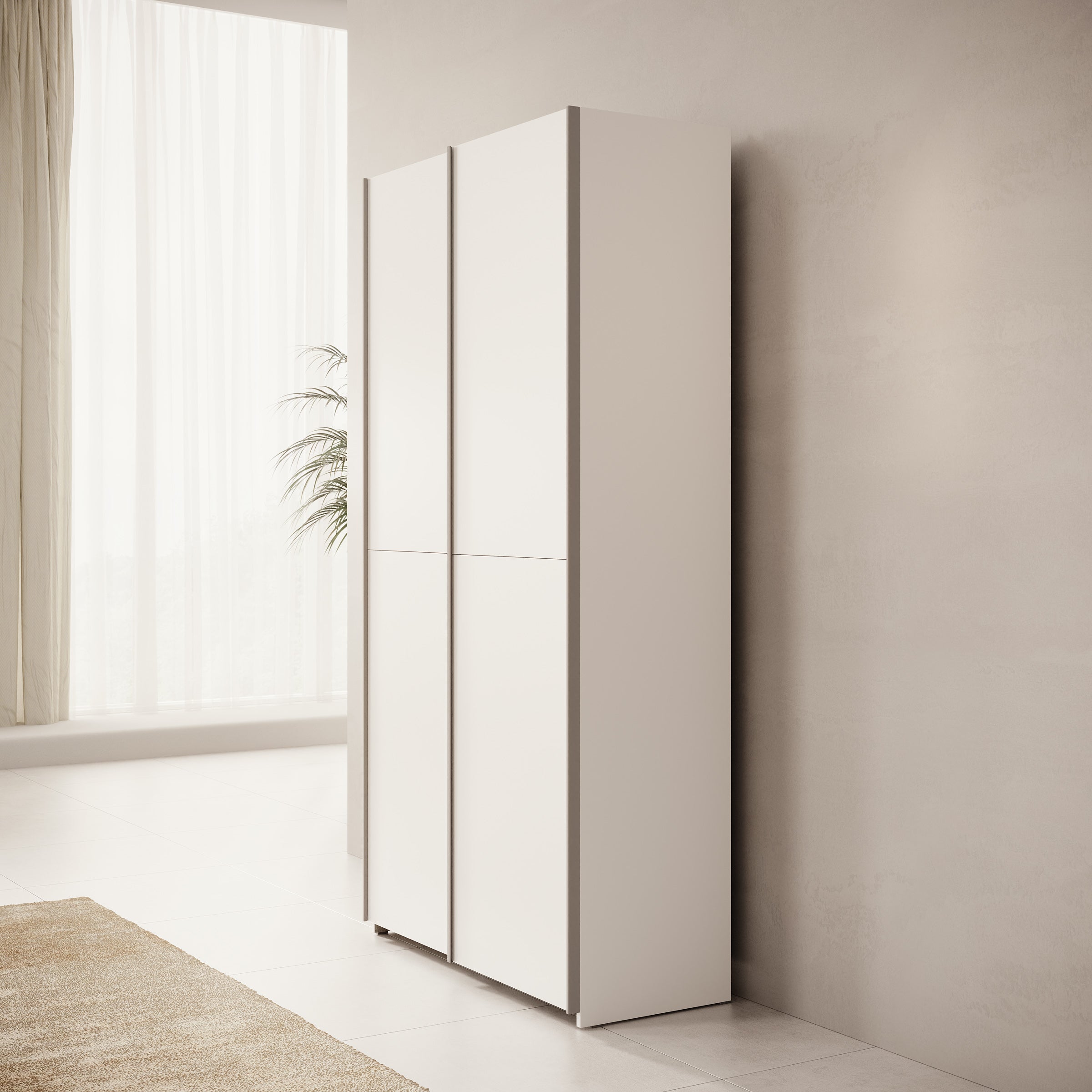 Helvar - Kledingkast met schuifdeuren - Wit - 100x39x191 cm