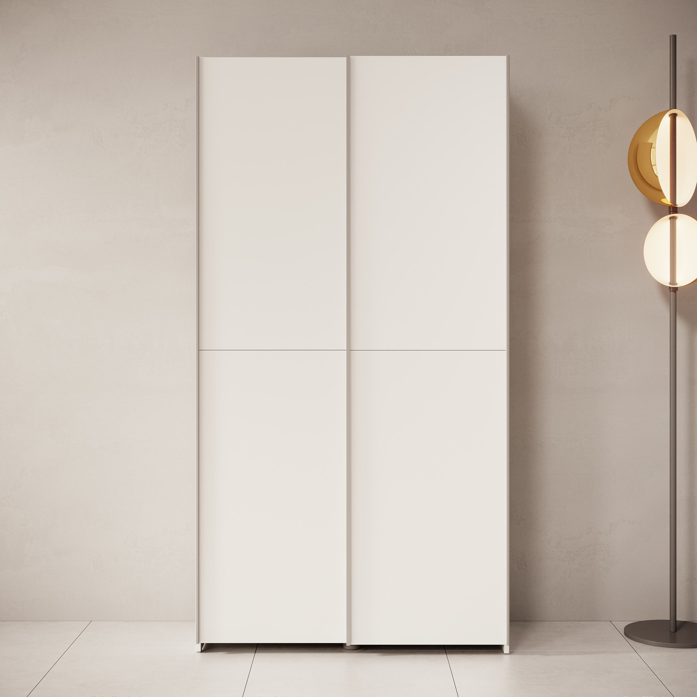 Helvar - Kledingkast met schuifdeuren - Wit - 100x39x191 cm