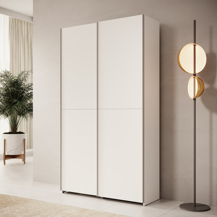 Helvar - Kledingkast met schuifdeuren - Wit - 120x39x211 cm