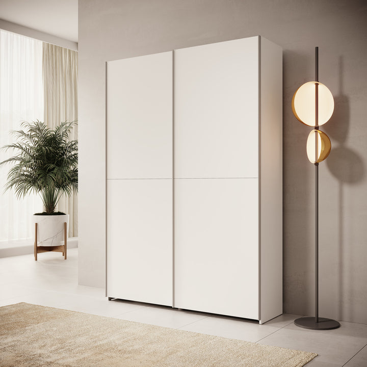 Helvar - Kledingkast met schuifdeuren - Wit - 150x39x211 cm