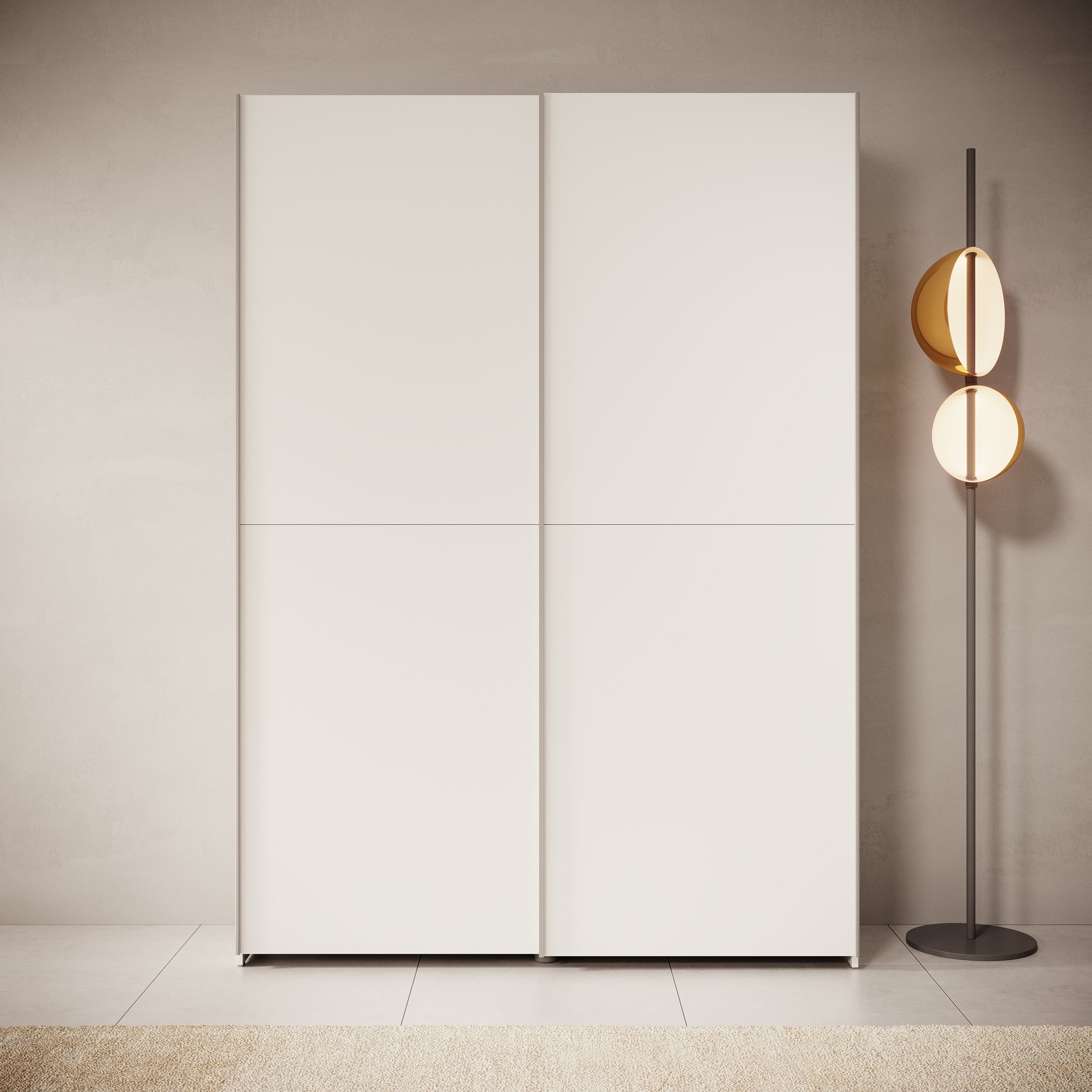 Helvar - Kledingkast met schuifdeuren - Wit - 150x39x211 cm