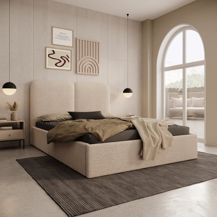 Hibrido - Tweepersoonsbed - Beige teddystof - 140x200 cm