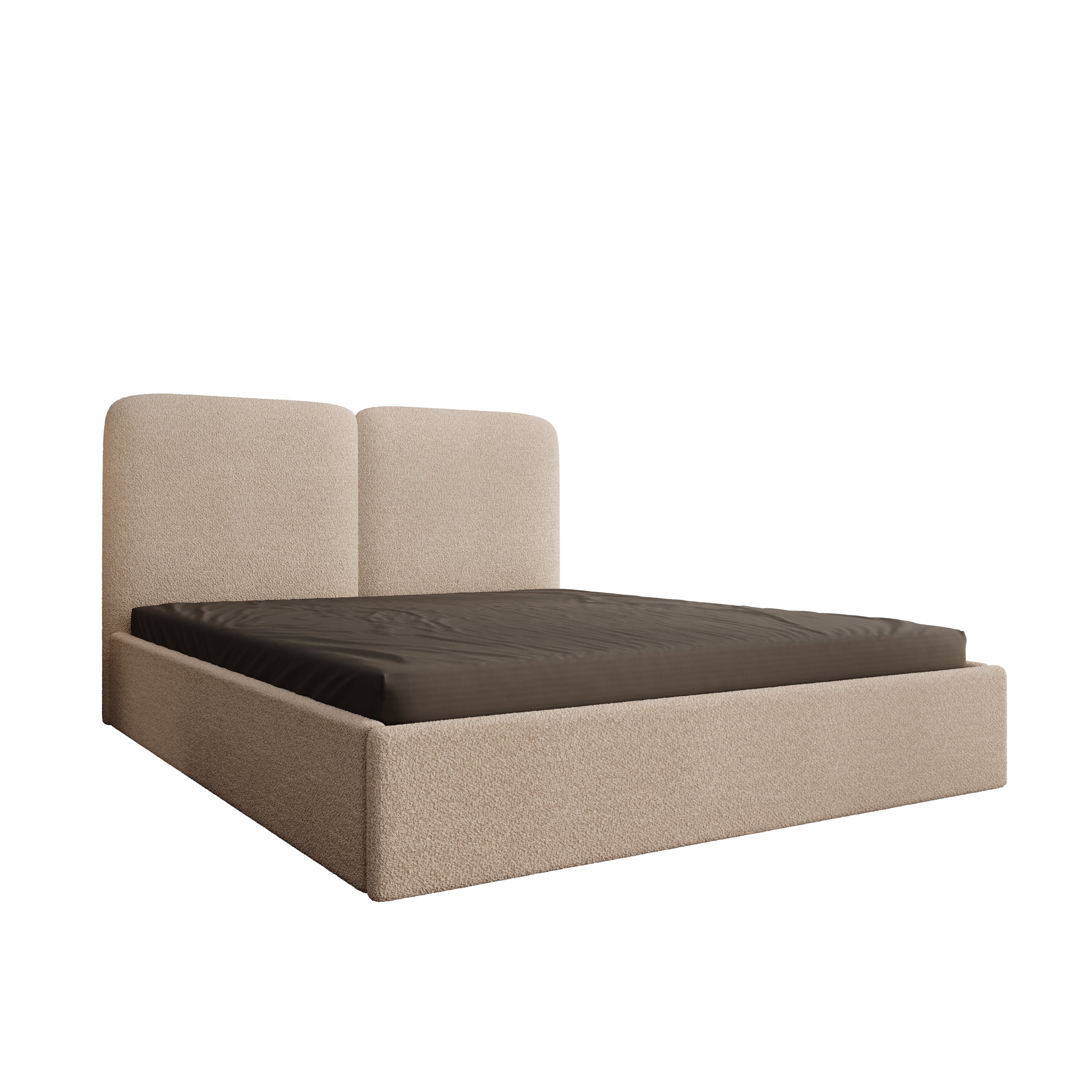 Hibrido - Tweepersoonsbed - Beige teddystof - 160x200 cm