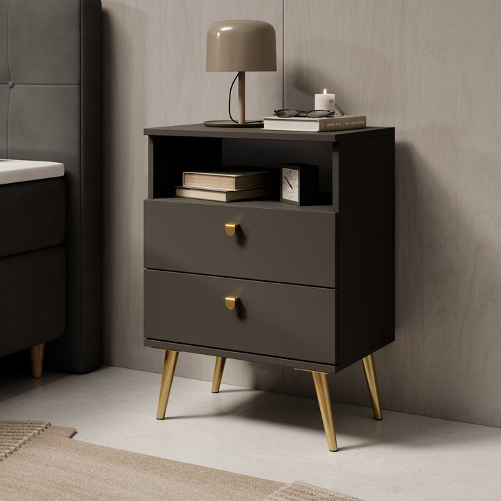 Hidde - Nachtkastje - Bruin - 50x36x69 cm