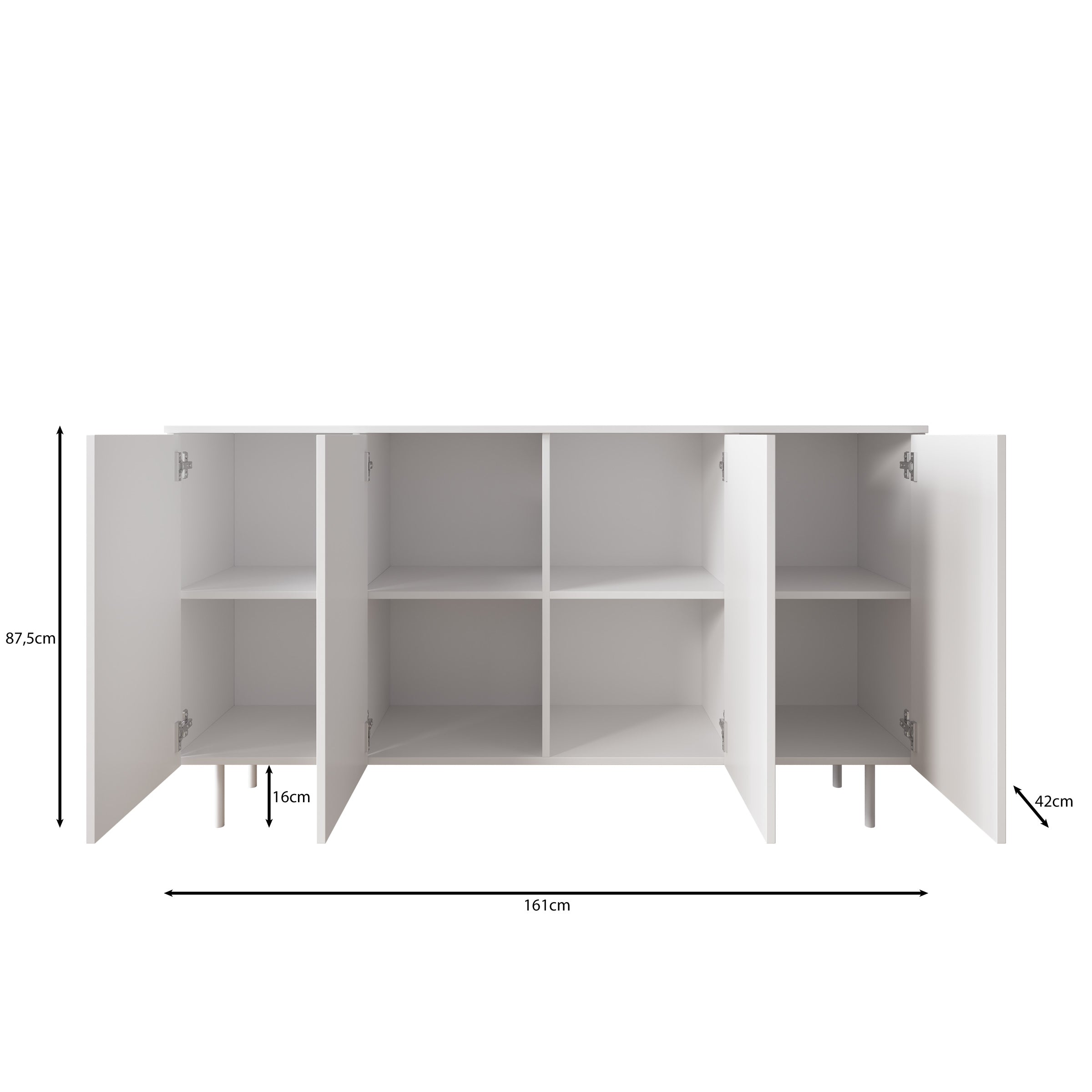 Hilo - Dressoir - Beige - 161x42x88 cm