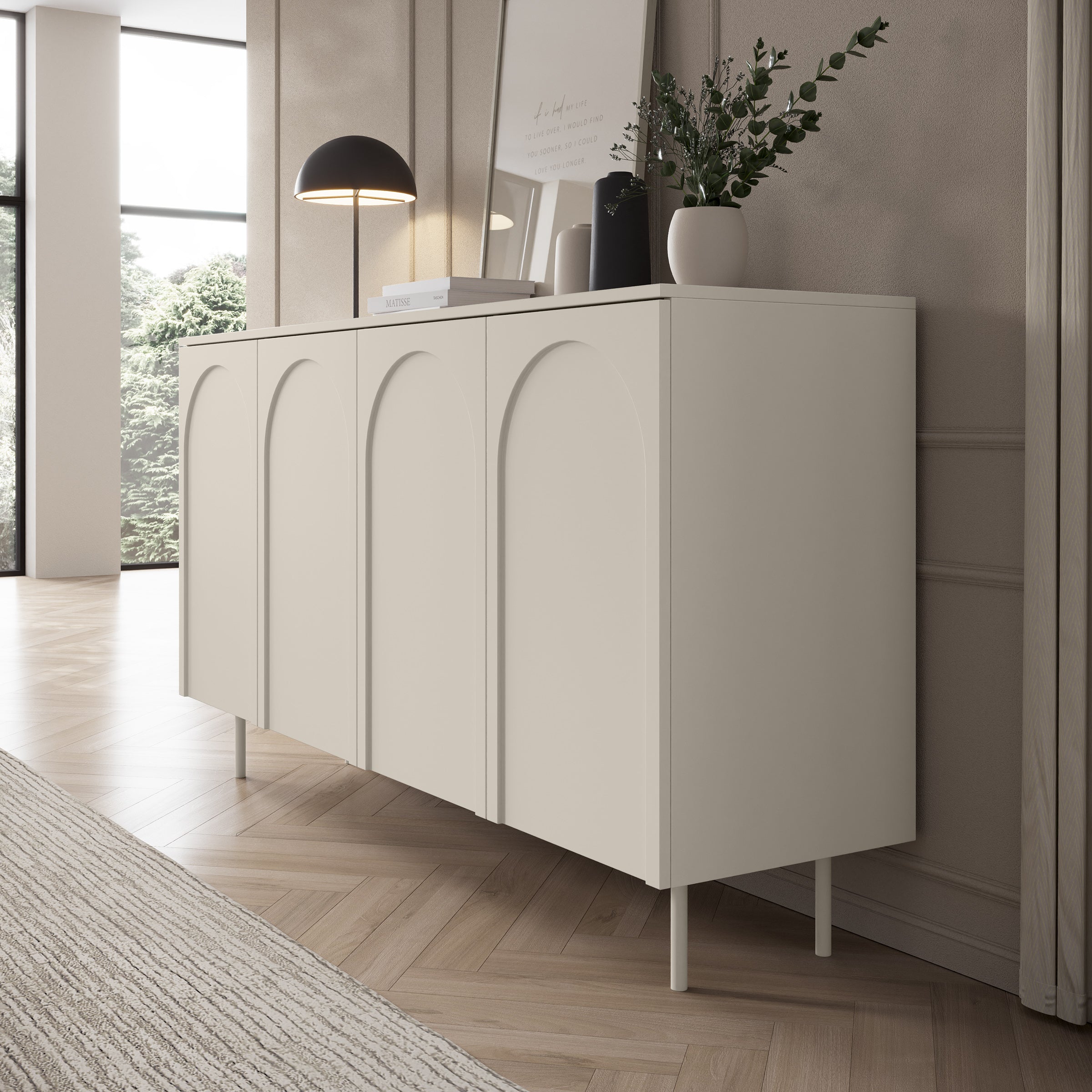 Hilo - Dressoir - Beige - 161x42x88 cm