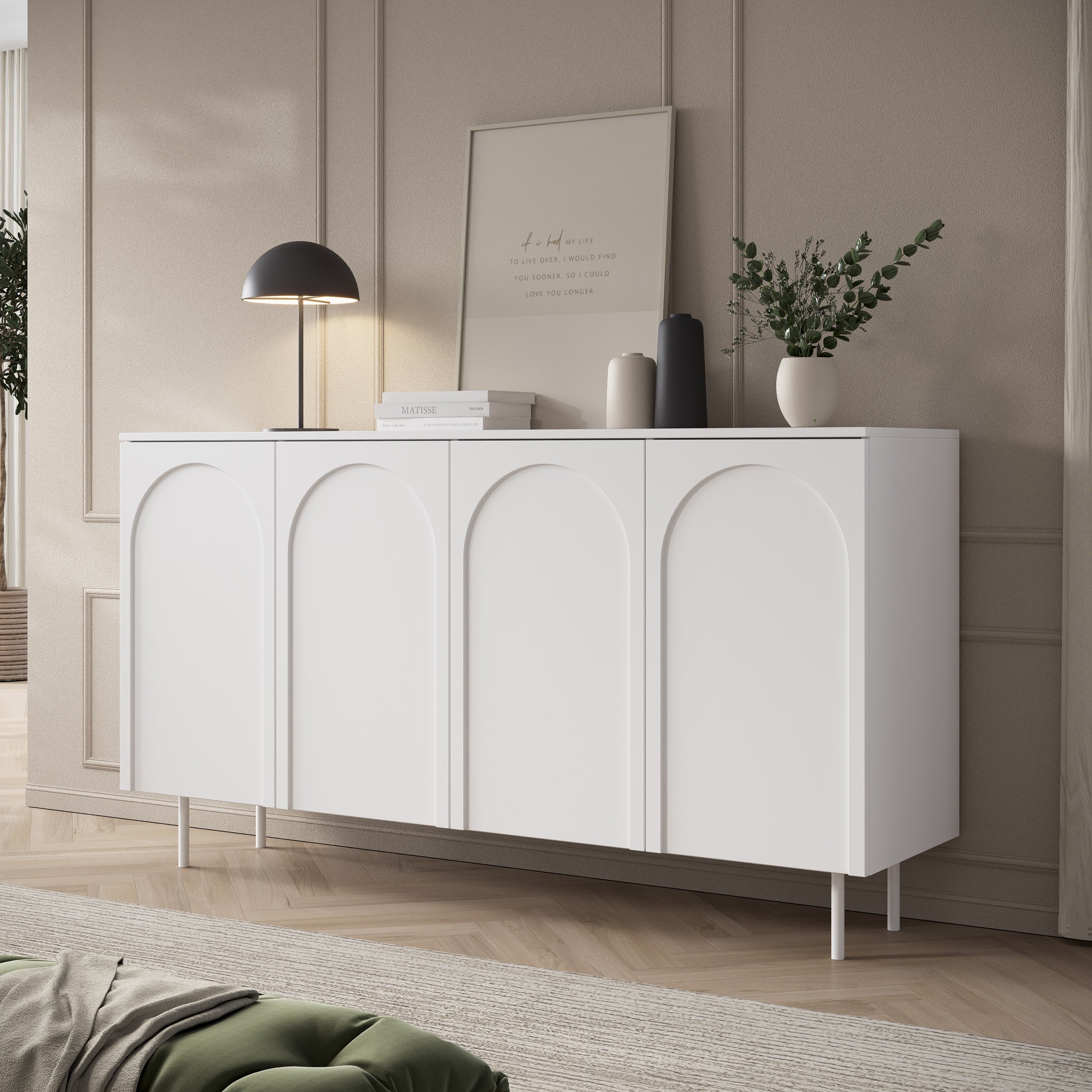 Hilo - Dressoir - Wit - 161x42x88 cm