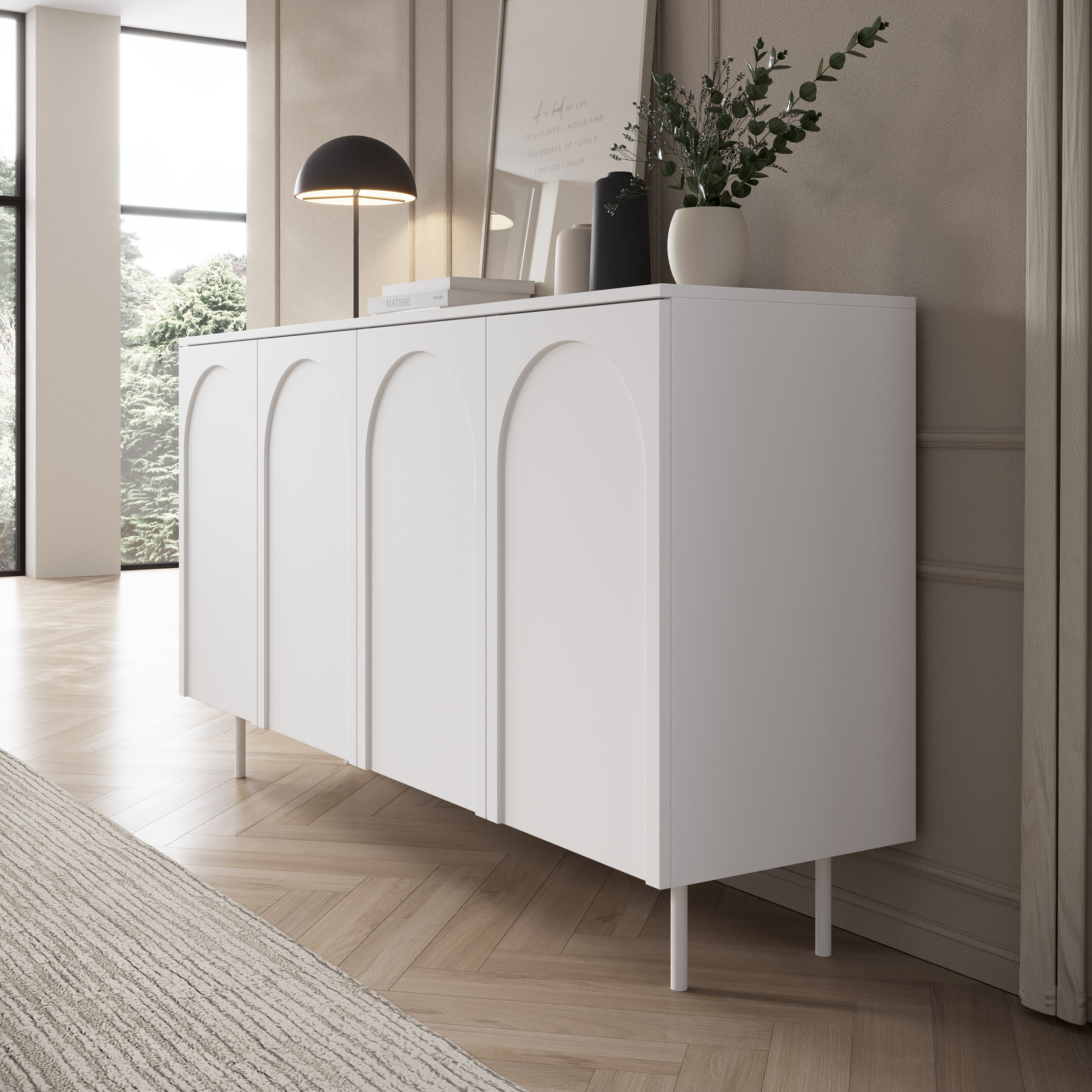 Hilo - Dressoir - Wit - 161x42x88 cm