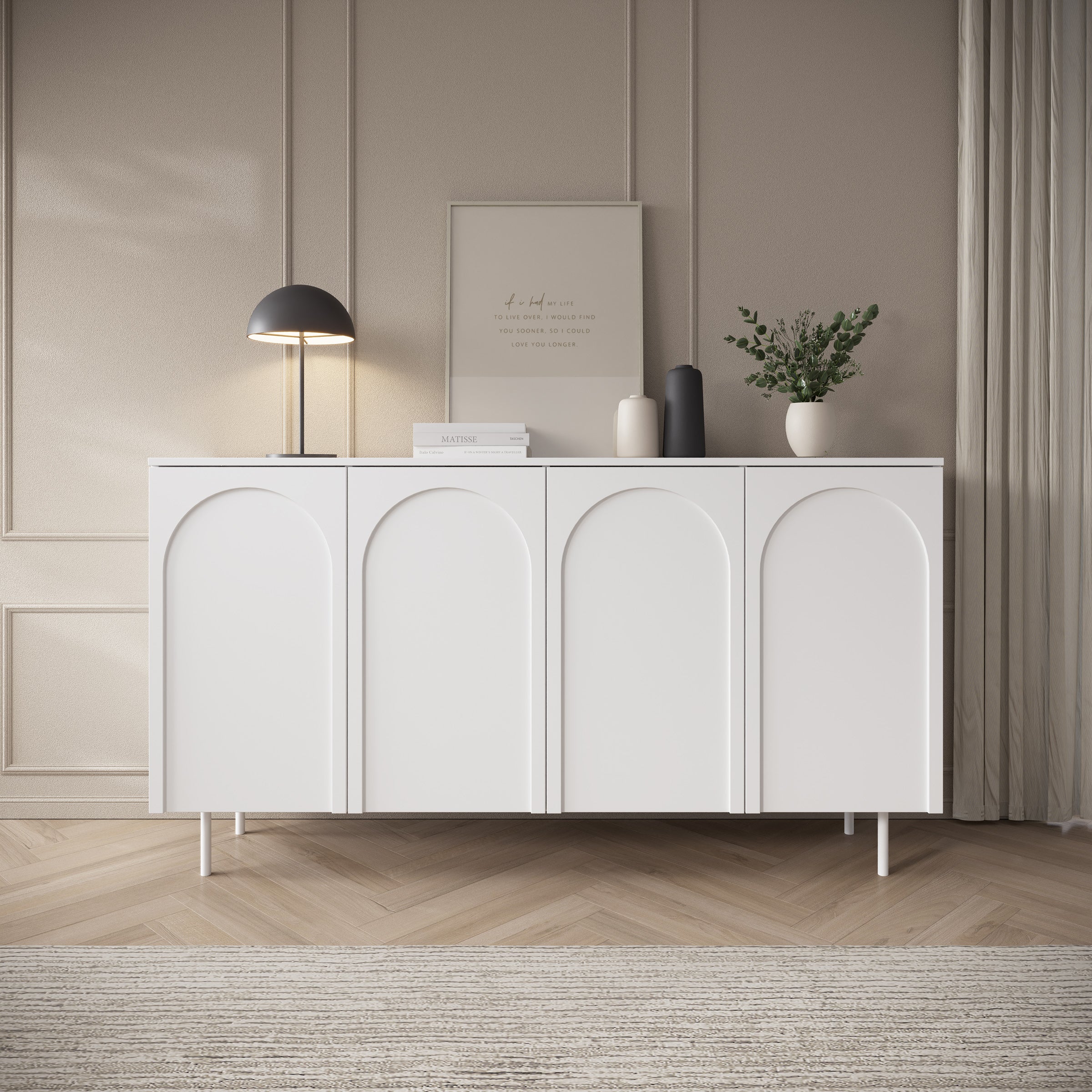 Hilo - Dressoir - Wit - 161x42x88 cm