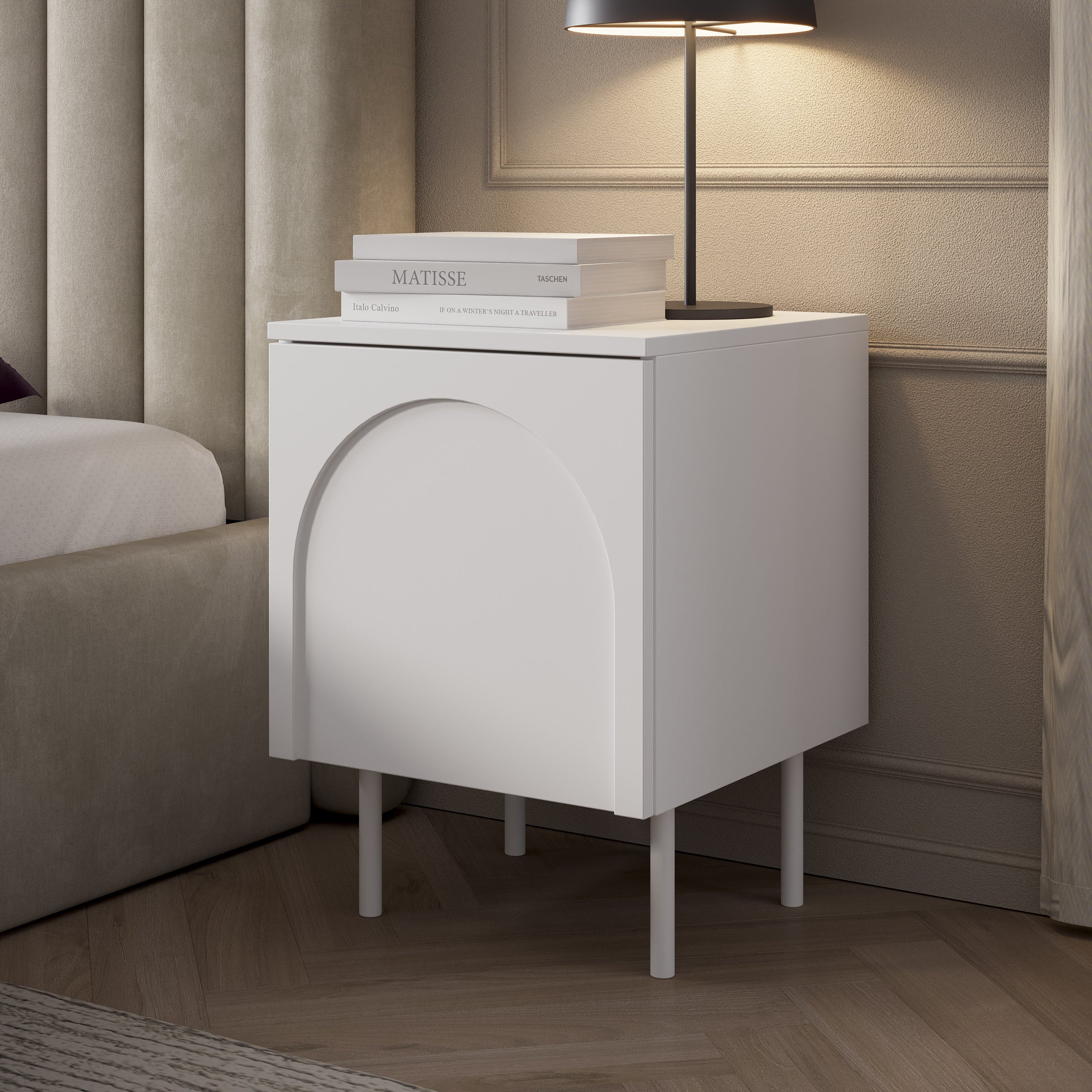 Hilo - Nachtkastje - Wit - 40x40x56 cm