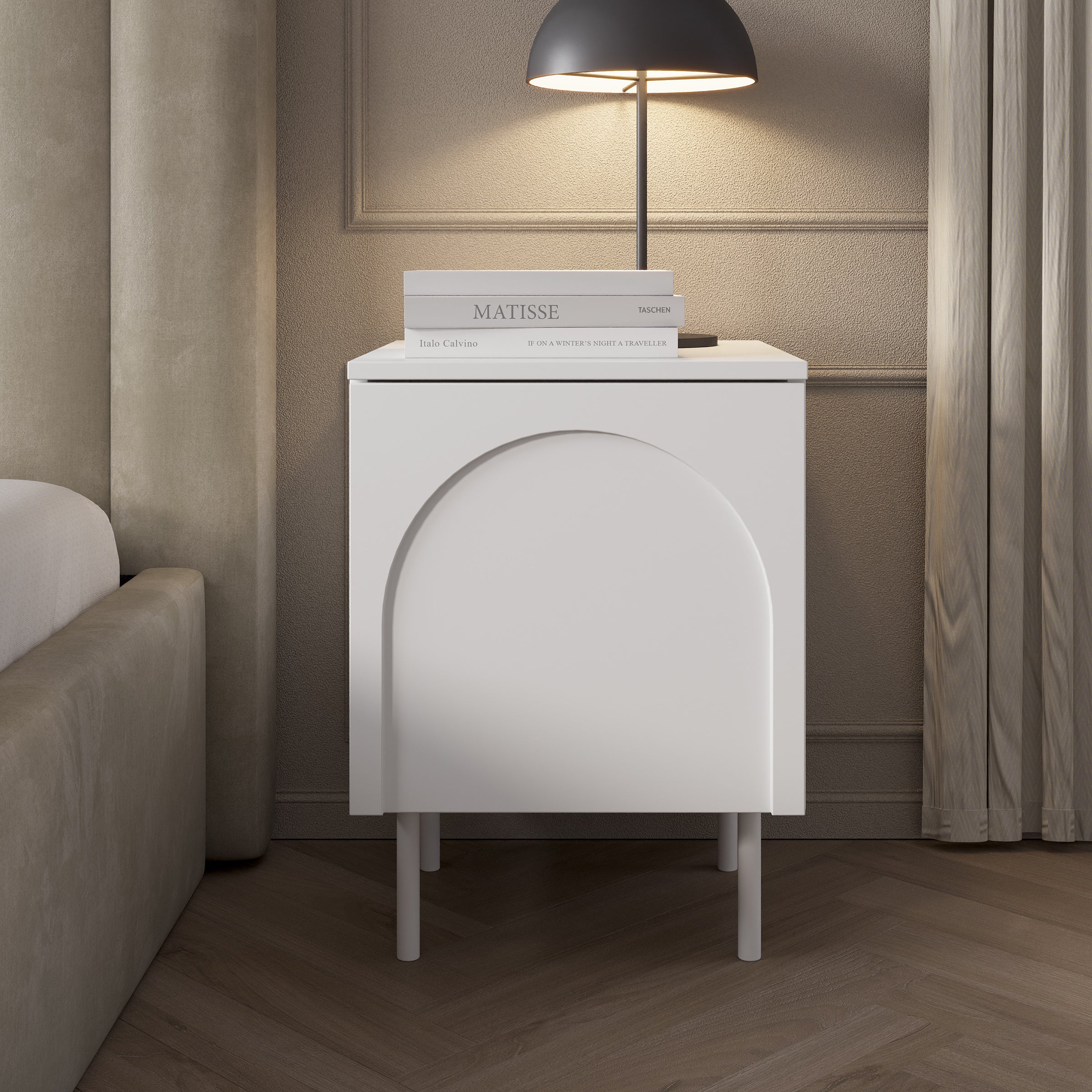 Hilo - Nachtkastje - Wit - 40x40x56 cm