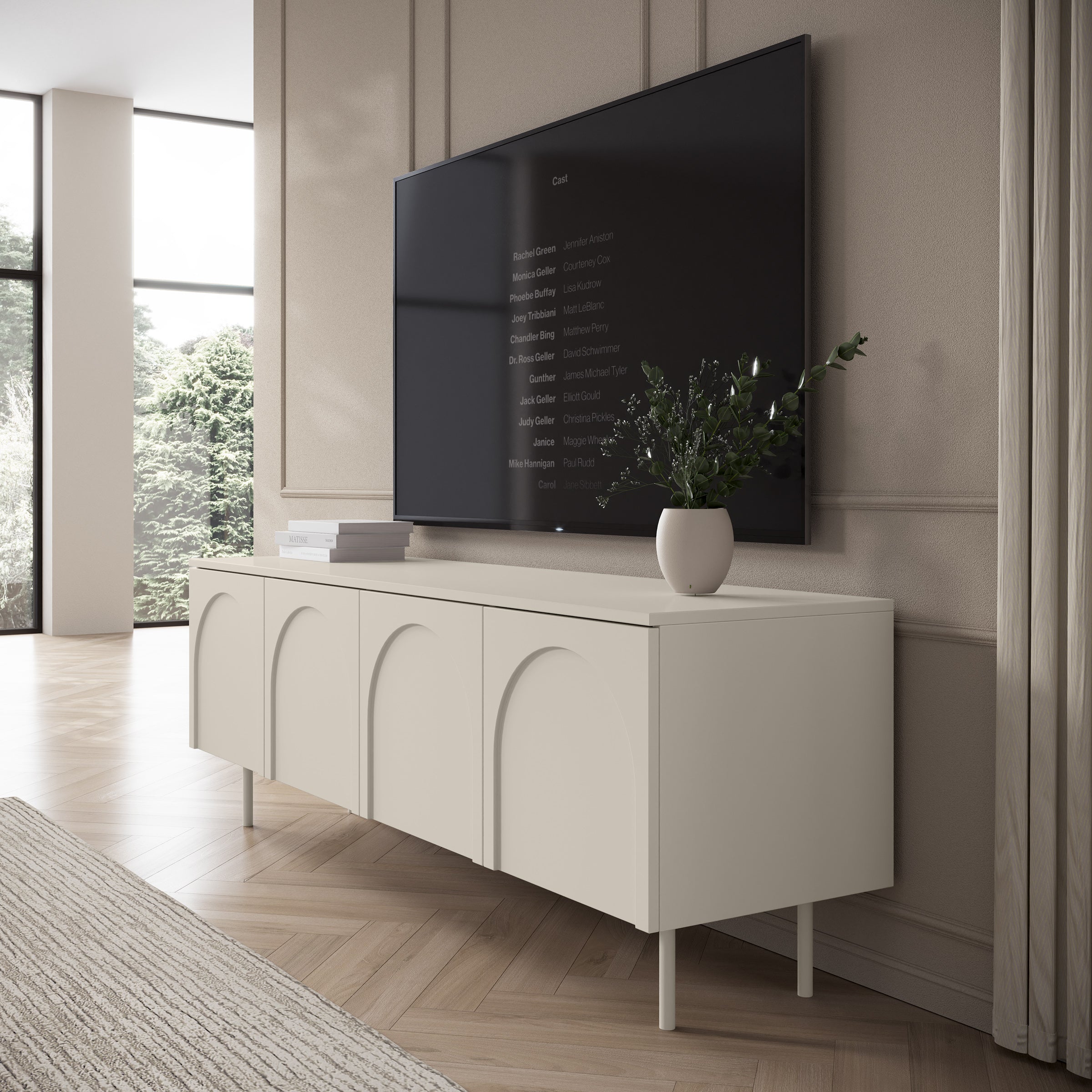 Hilo - TV-Meubel - Beige - 161x56x40 cm