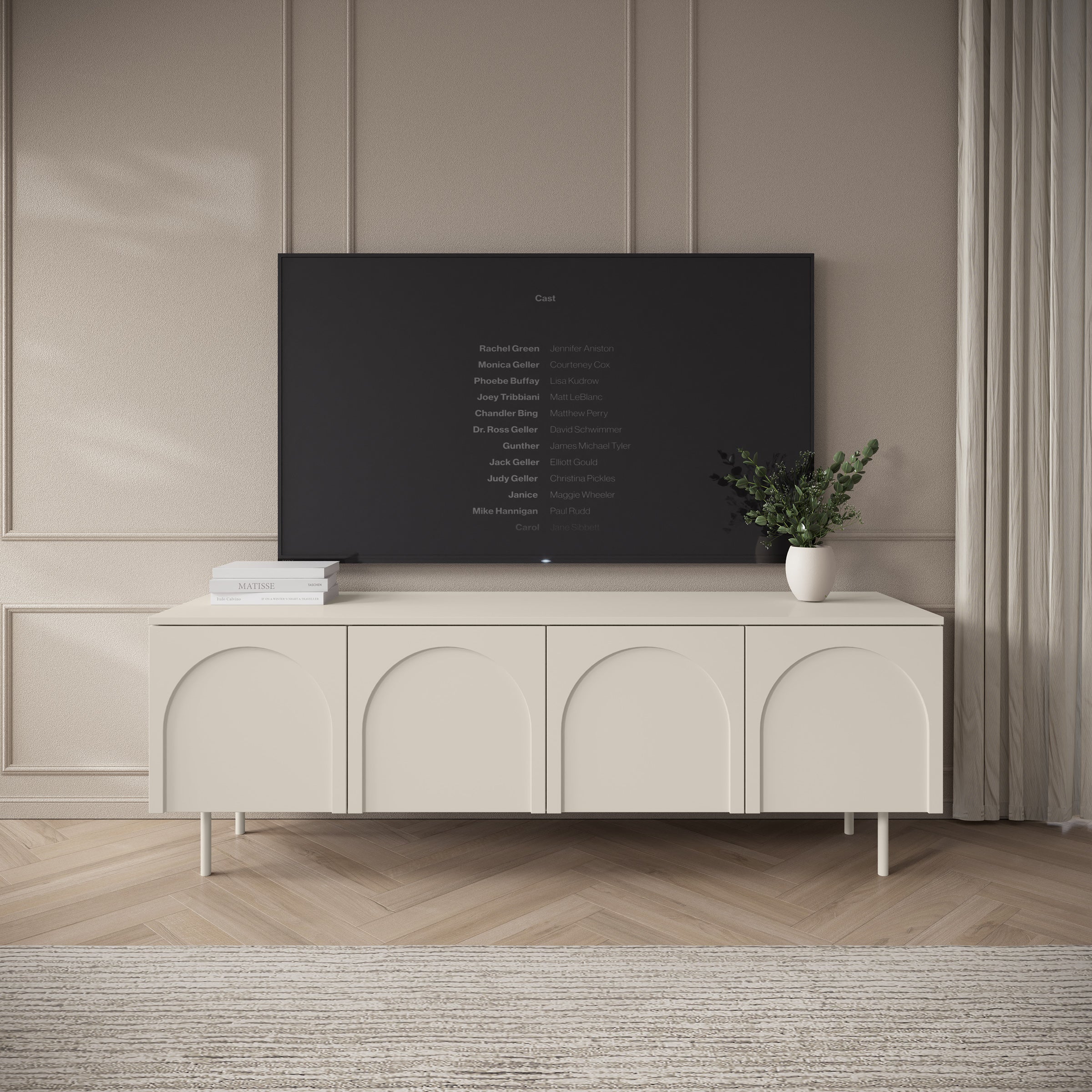 Hilo - TV-Meubel - Beige - 161x56x40 cm