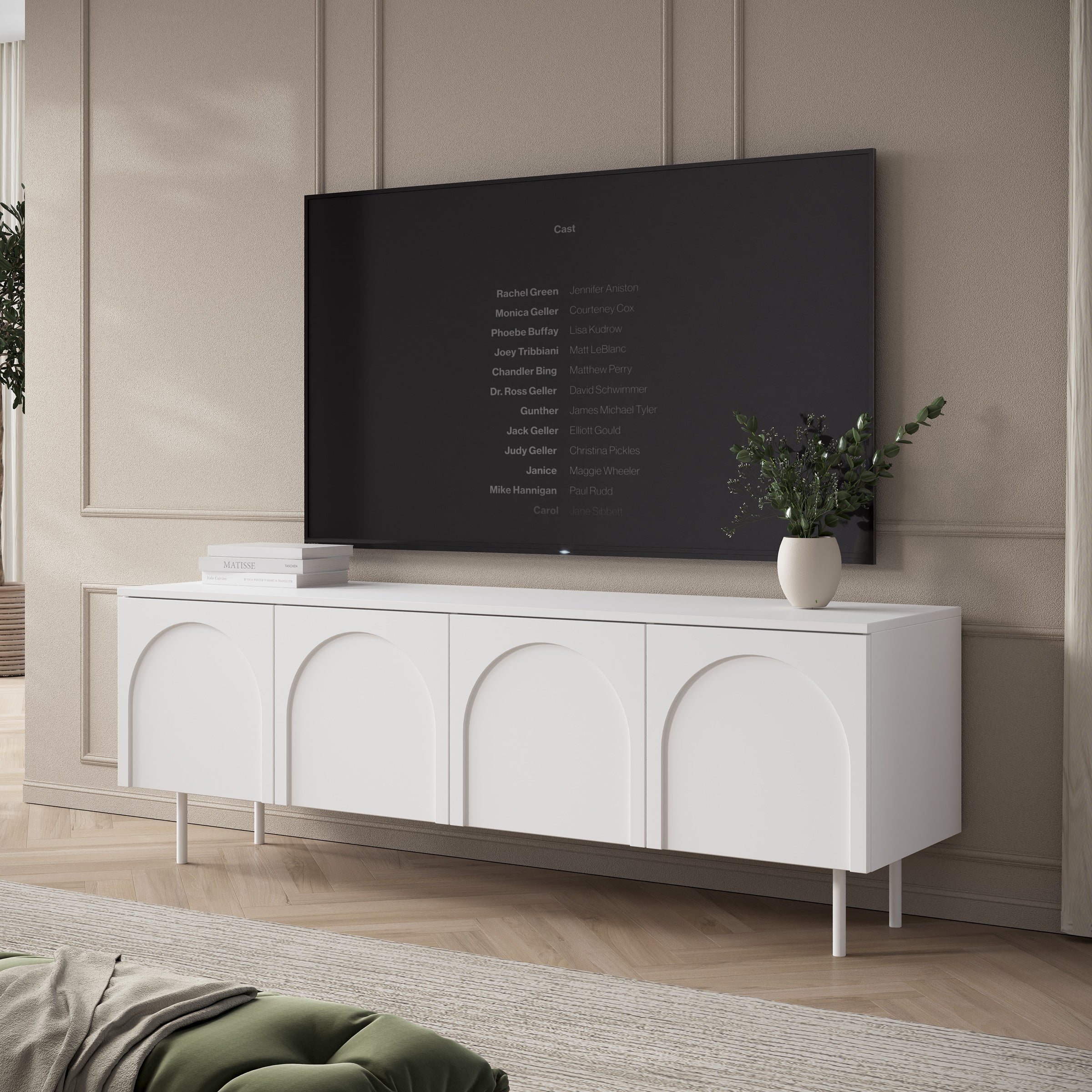 Hilo - TV-Meubel - Wit - 161x56x40 cm
