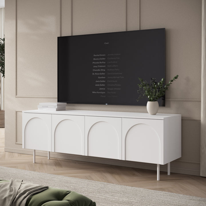 Hilo - TV-Meubel - Wit - 161x56x40 cm