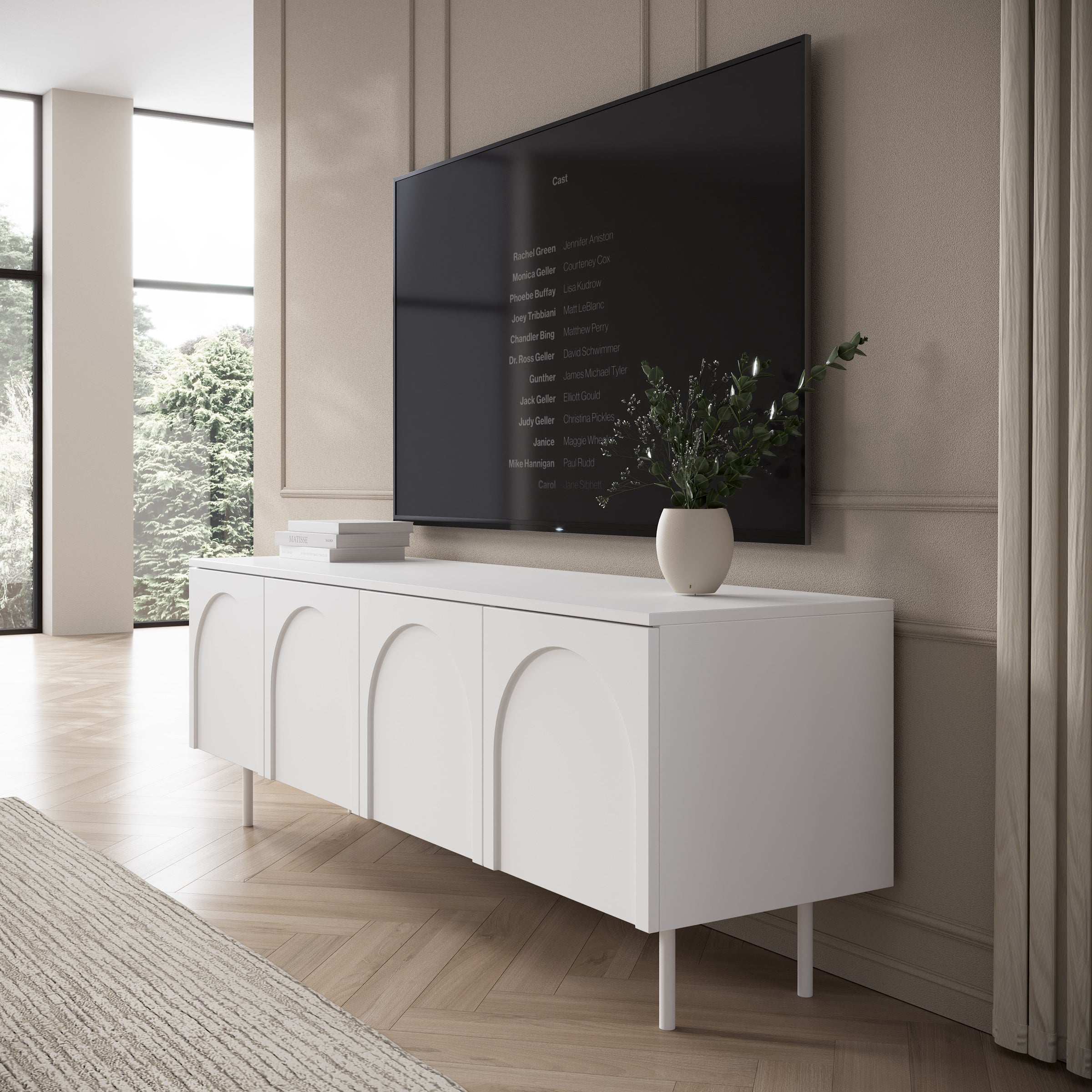 Hilo - TV-Meubel - Wit - 161x56x40 cm