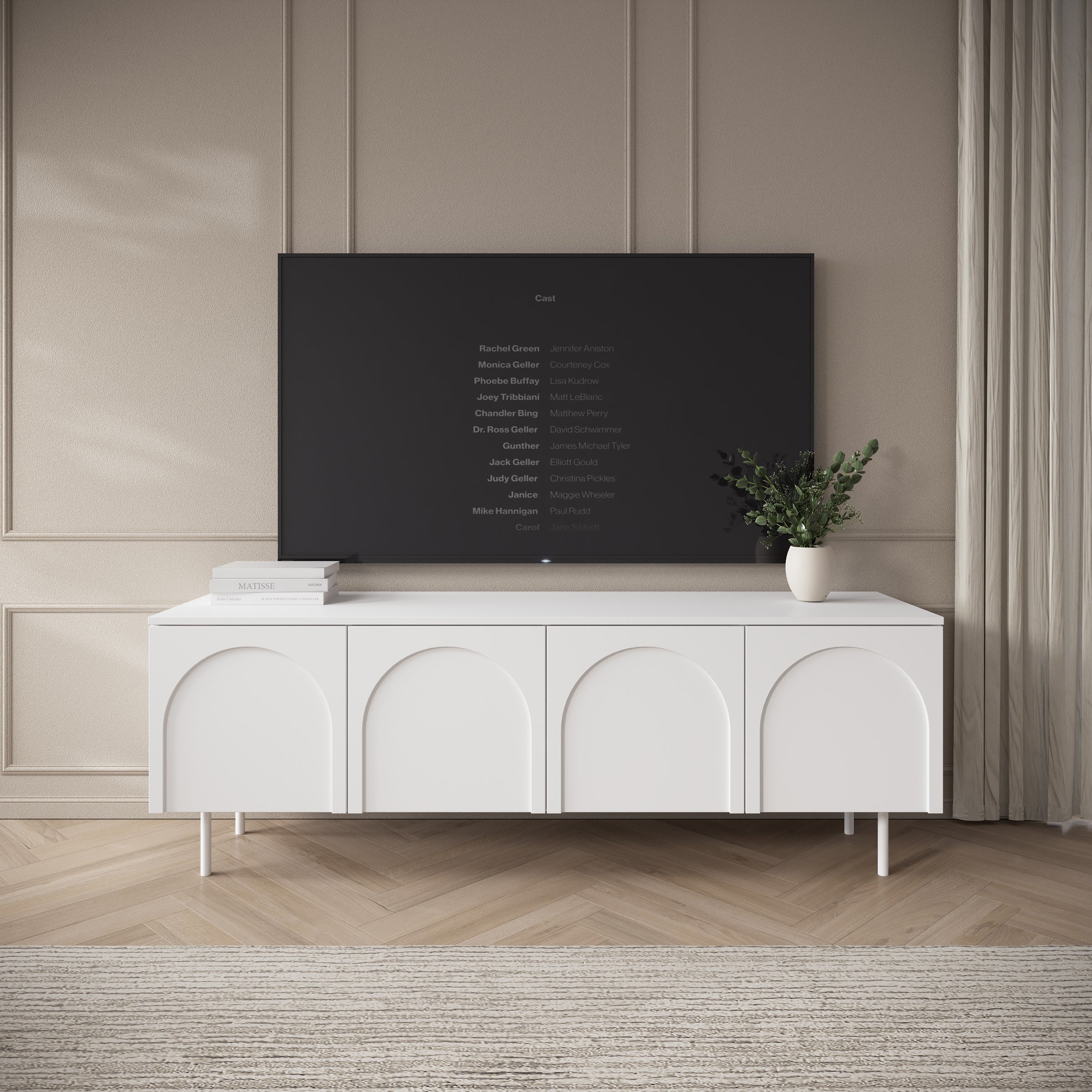 Hilo - TV-Meubel - Wit - 161x56x40 cm