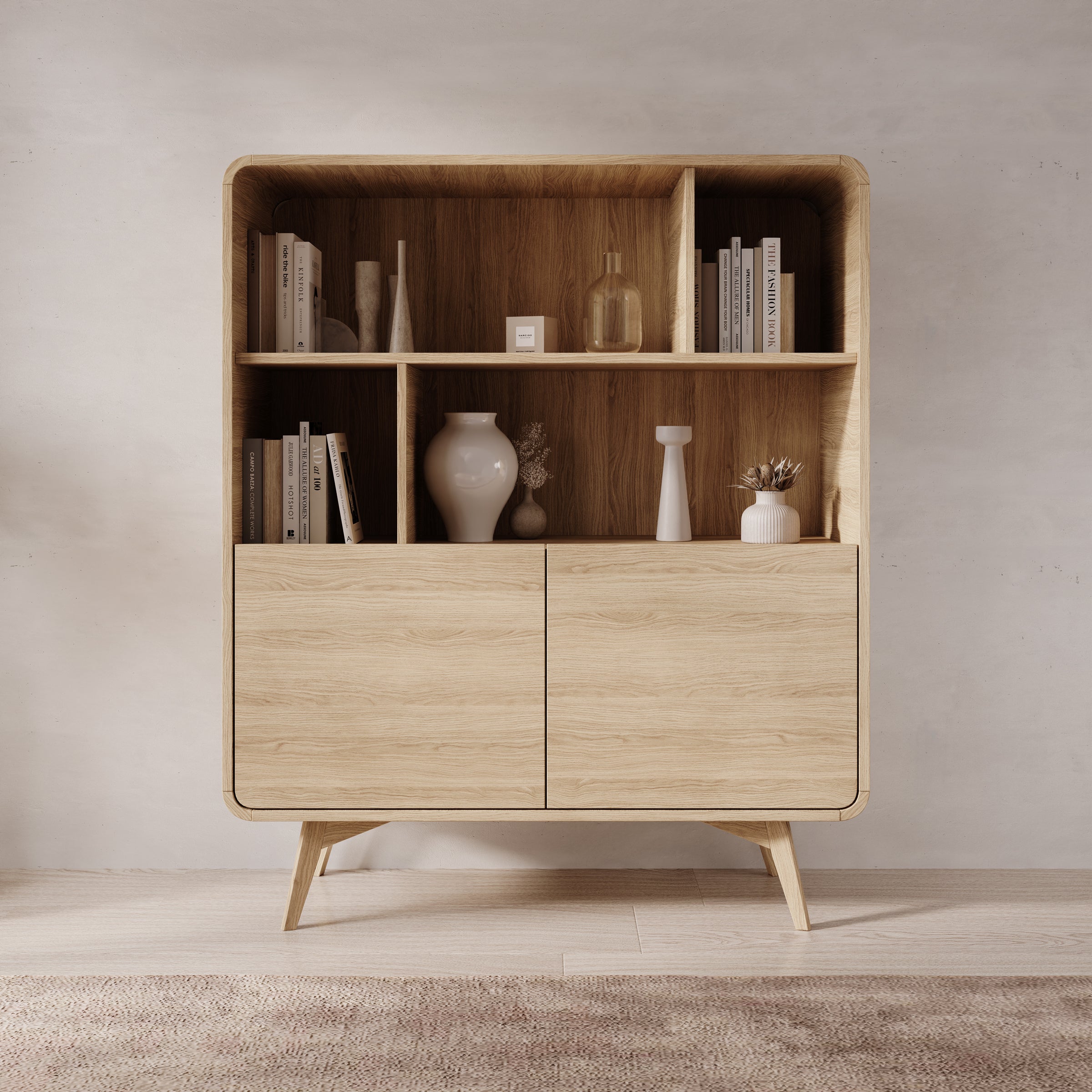 Hoshii - Boekenkast - Eikenpatroon - 108x39x130 cm