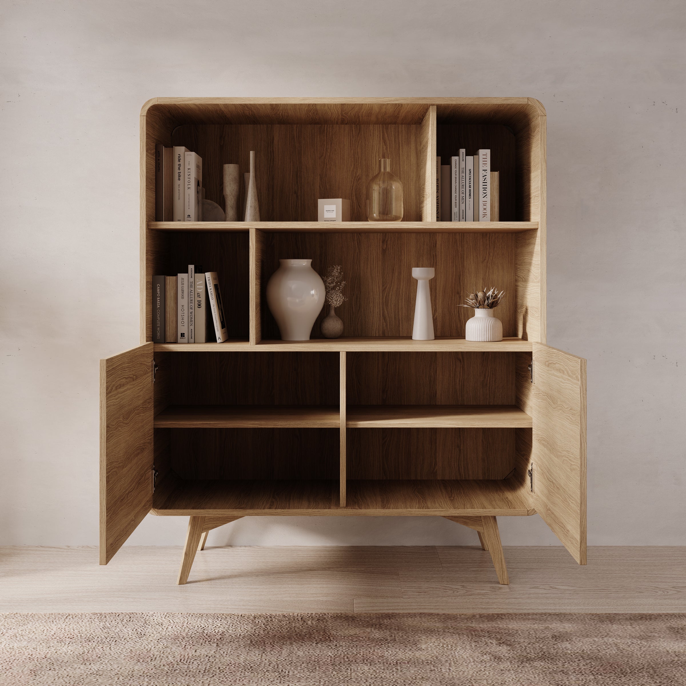 Hoshii - Boekenkast - Eikenpatroon - 108x39x130 cm