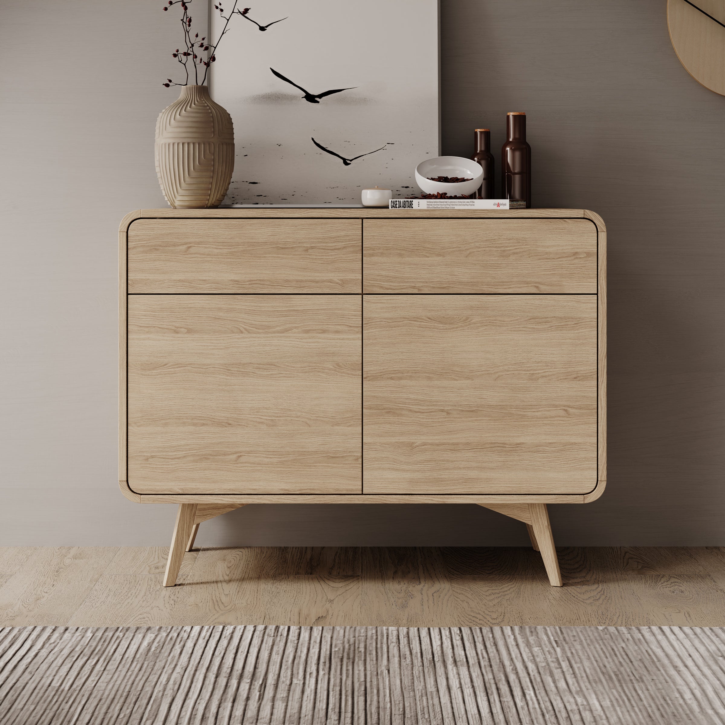 Hoshii - Dressoir - Eikenpatroon - 108x39x84 cm