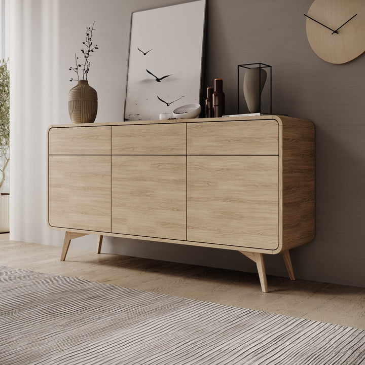 Hoshii - Dressoir - Eikenpatroon - 160x39x84 cm