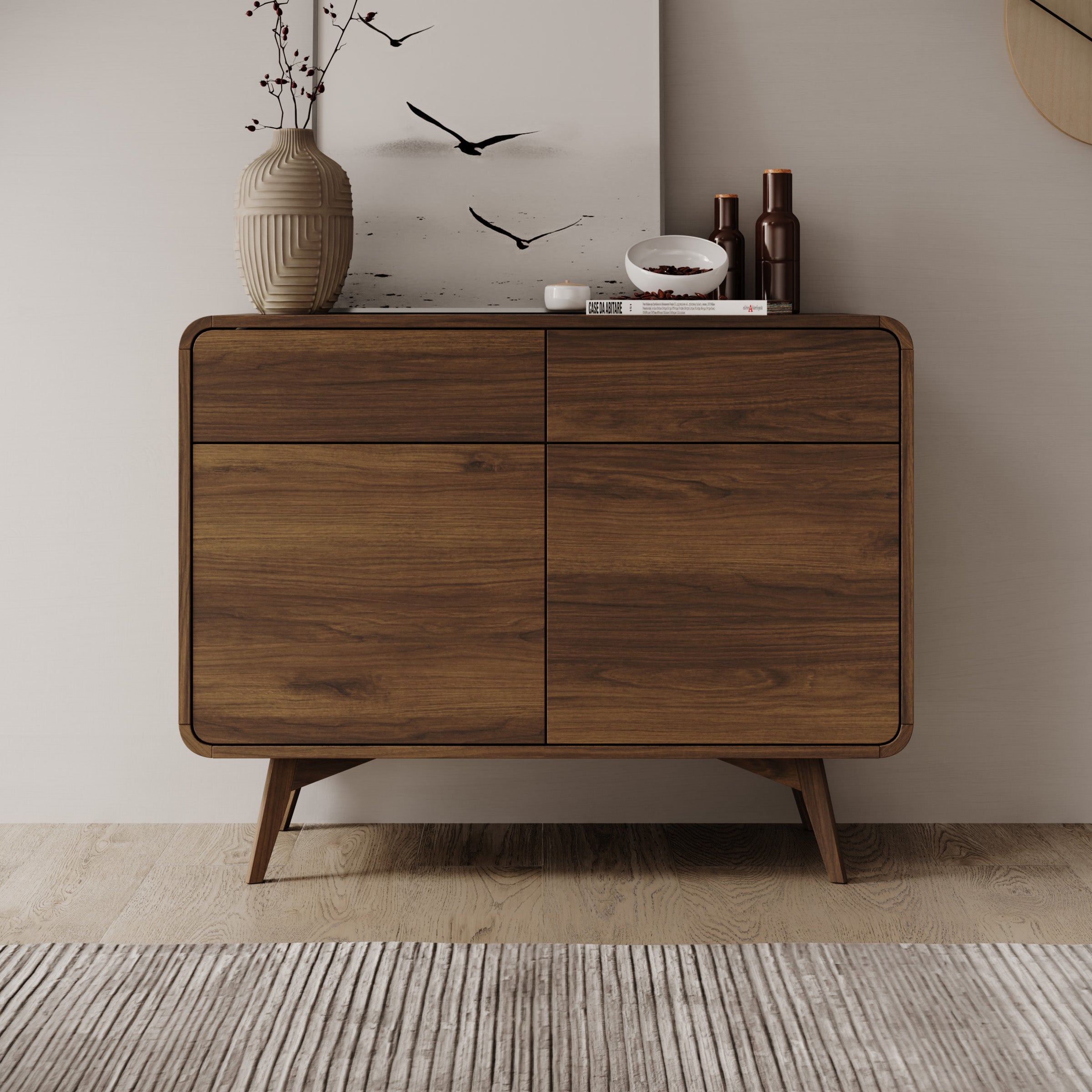 Hoshii - Dressoir - Walnootpatroon - 108x39x84 cm
