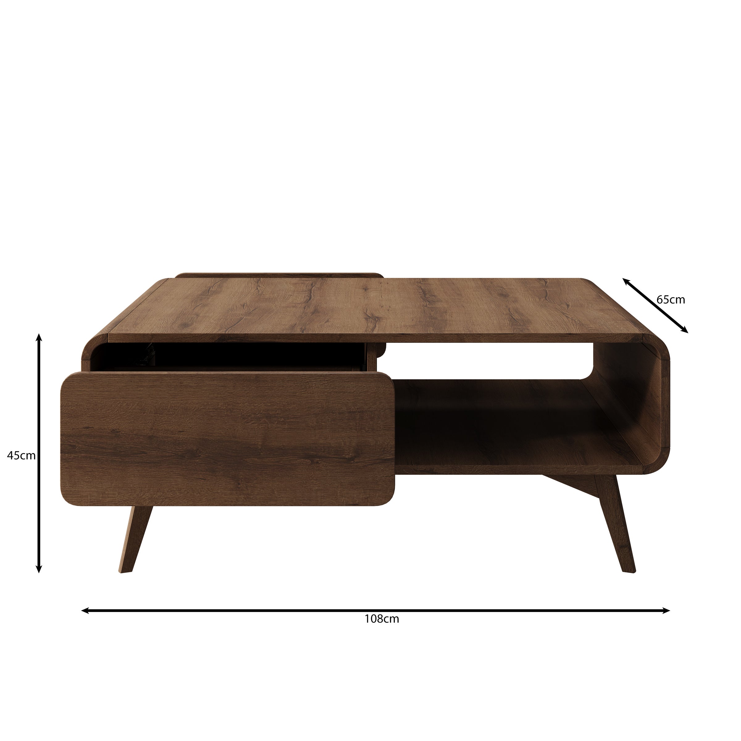Hoshii - Salontafel - Donker eikenpatroon - 108x65x45 cm