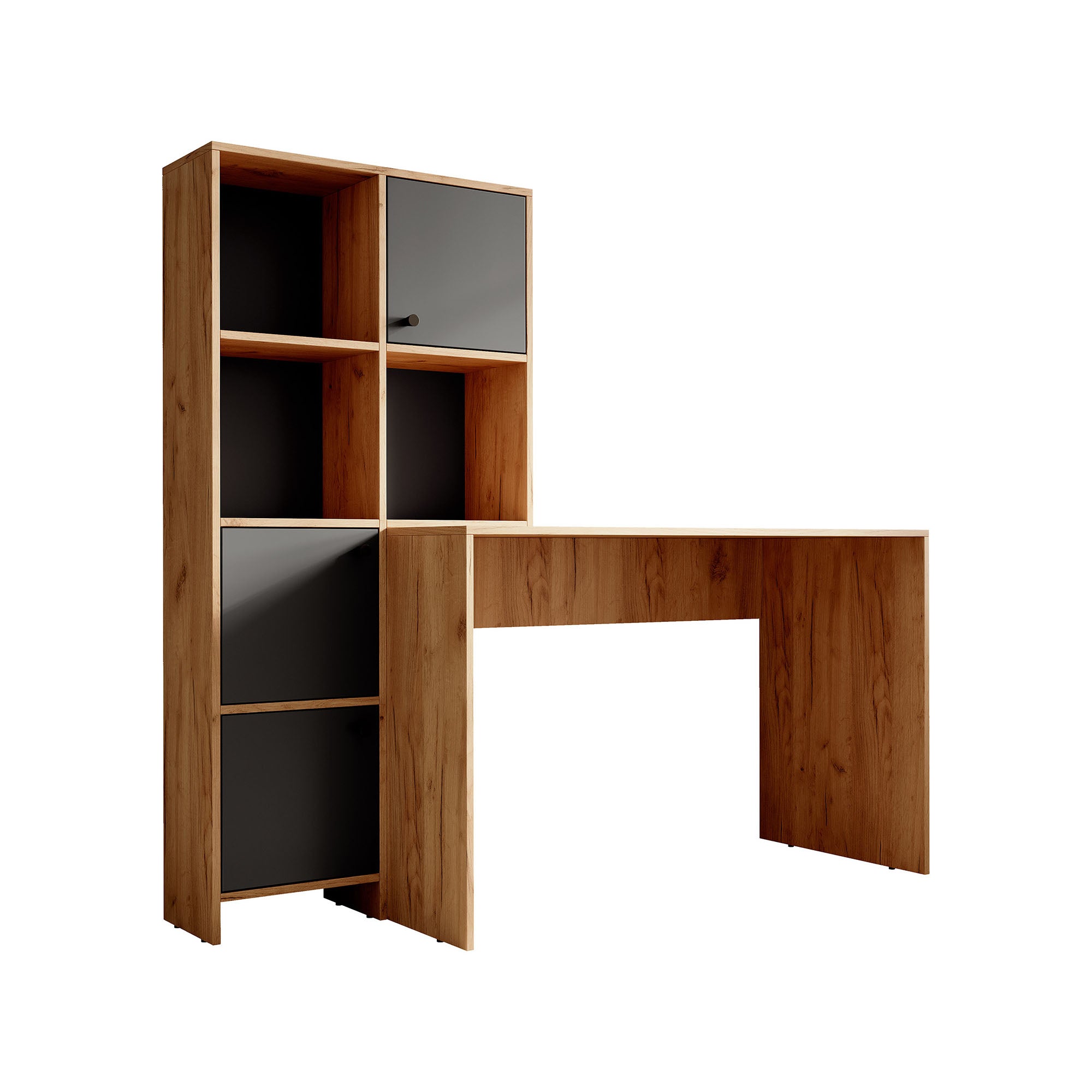 Hyatt - Bureau - Eiken/antraciet - 156x55 cm