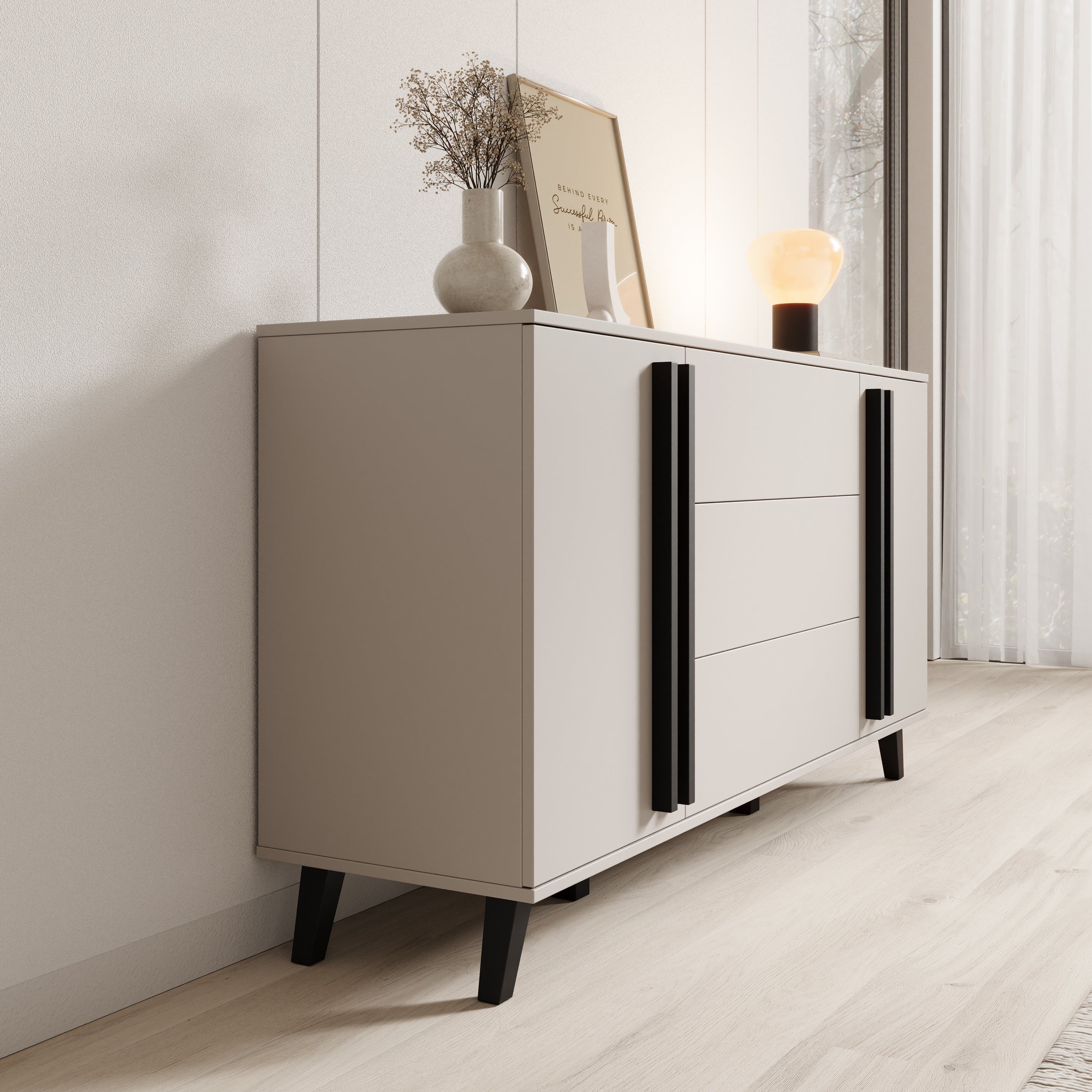 Hydra - Dressoir - Beige - 150x40x88 cm