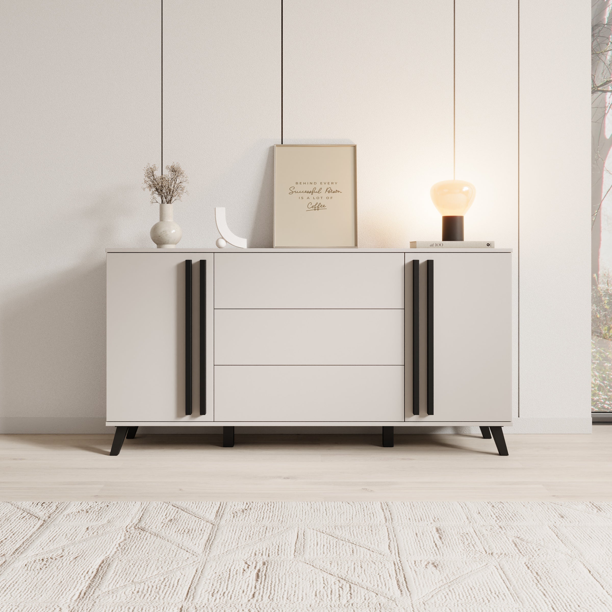 Hydra - Dressoir - Beige - 150x40x88 cm