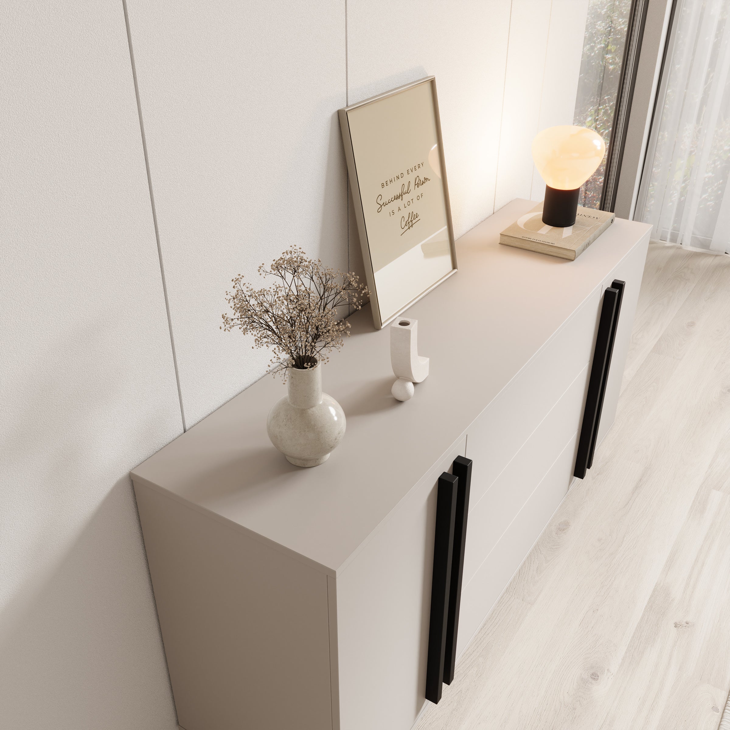 Hydra - Dressoir - Beige - 150x40x88 cm