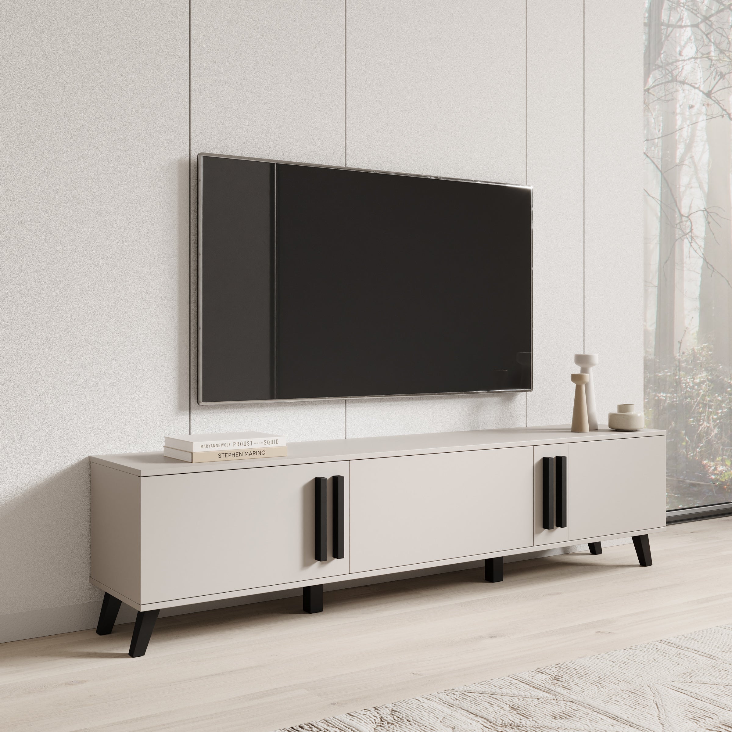 Hydra - TV-Meubel - Beige - 180x33x40 cm