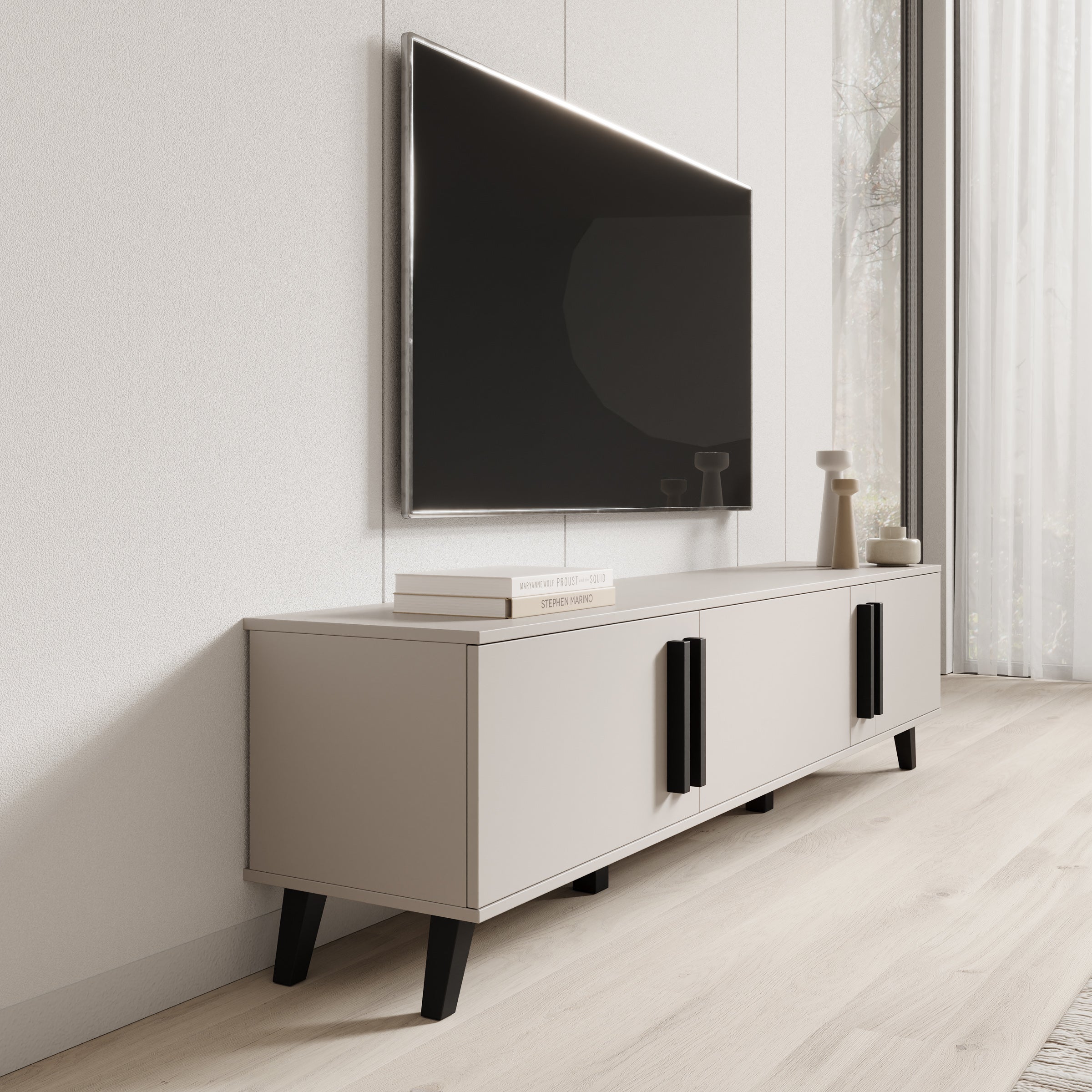 Hydra - TV-Meubel - Beige - 180x33x40 cm