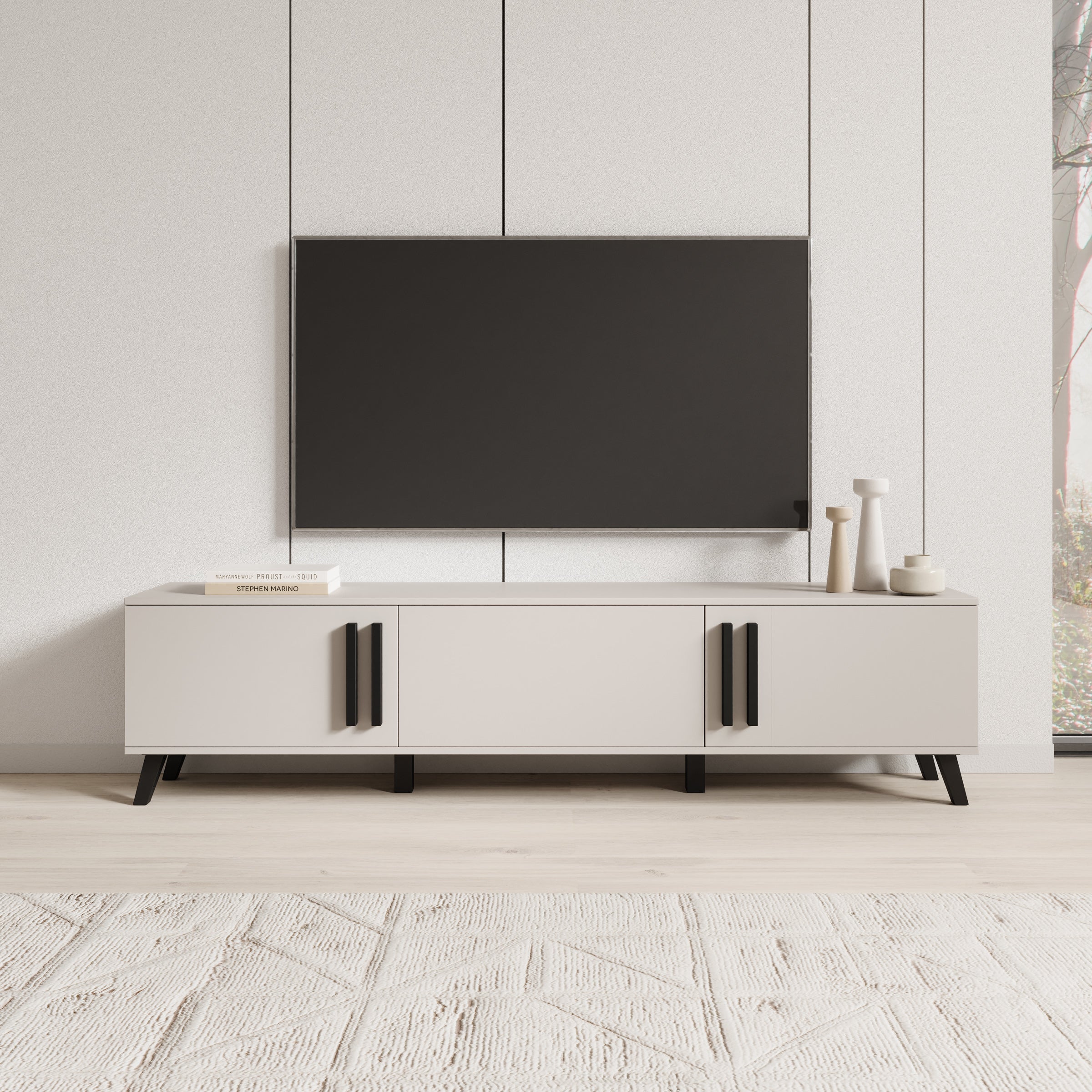 Hydra - TV-Meubel - Beige - 180x33x40 cm