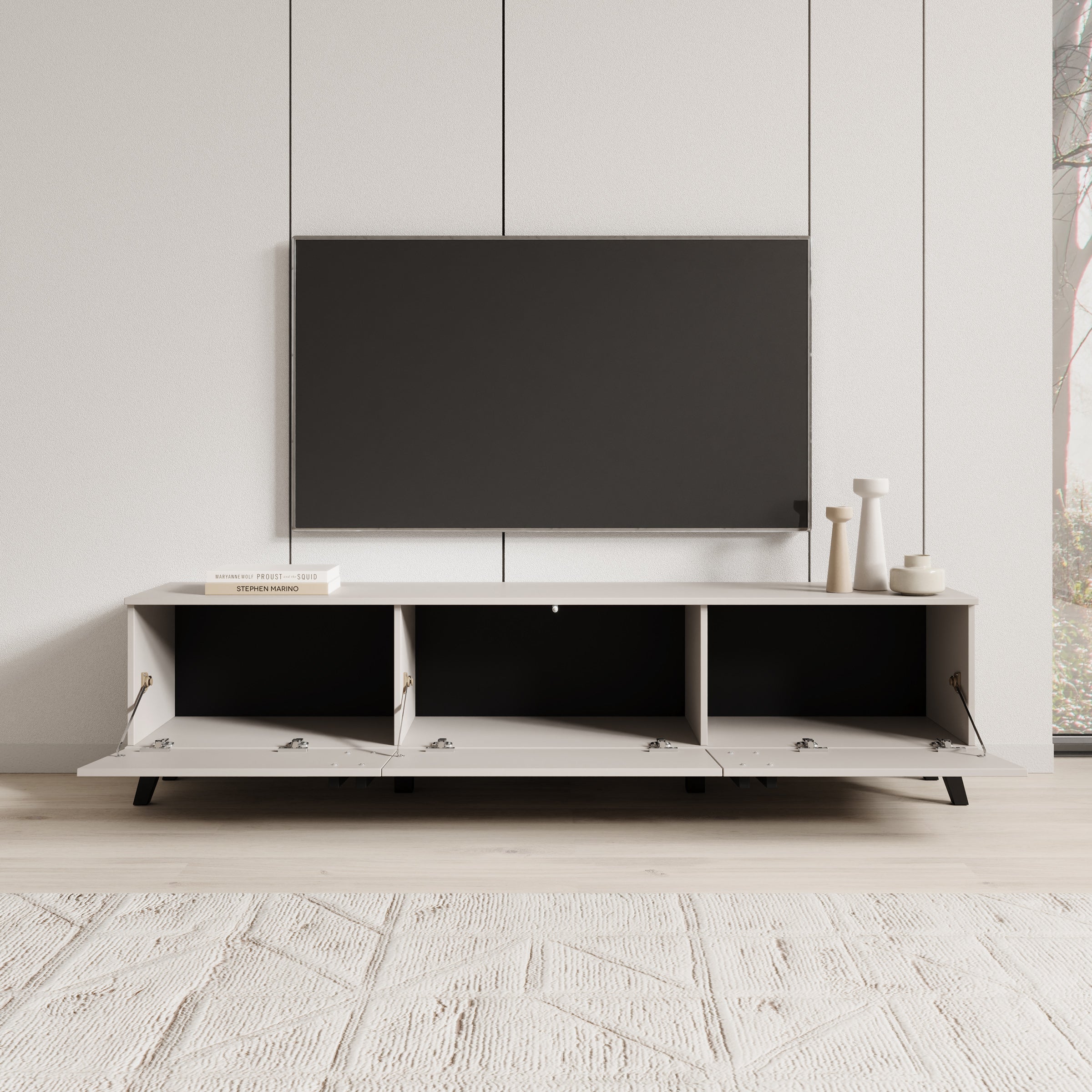 Hydra - TV-Meubel - Beige - 180x33x40 cm
