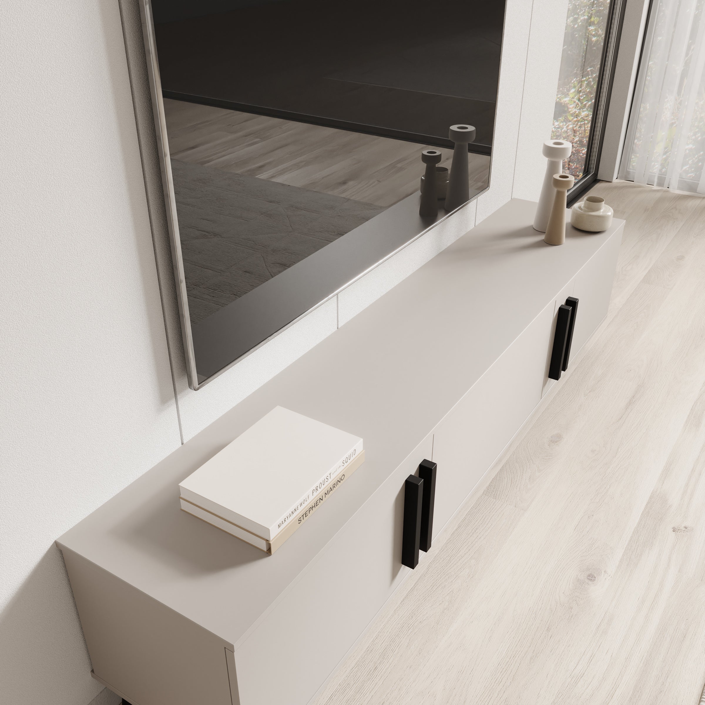 Hydra - TV-Meubel - Beige - 180x33x40 cm