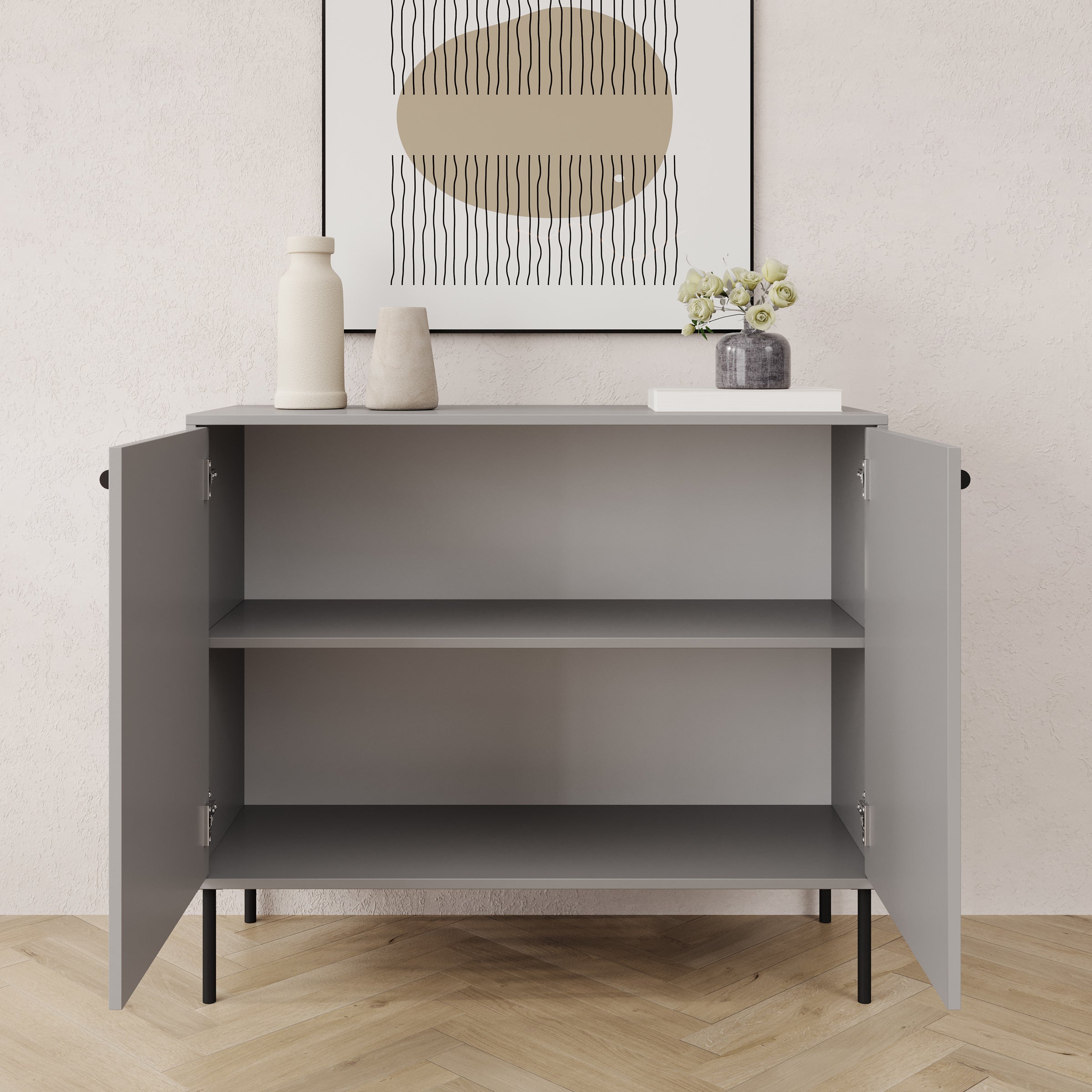 Ilux - Dressoir - Grijs - 105x41x89 cm