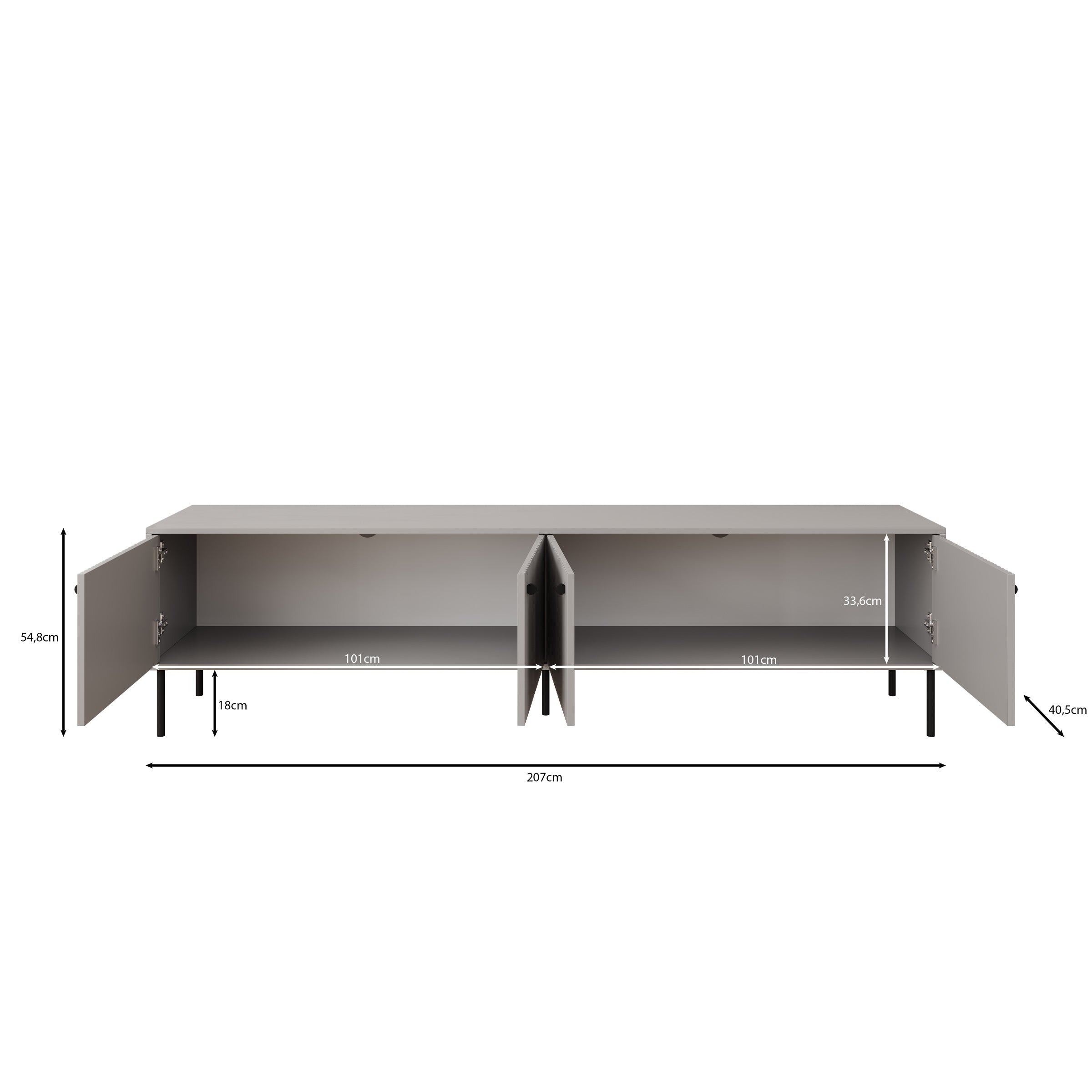 Ilux - TV-Meubel - Grijs