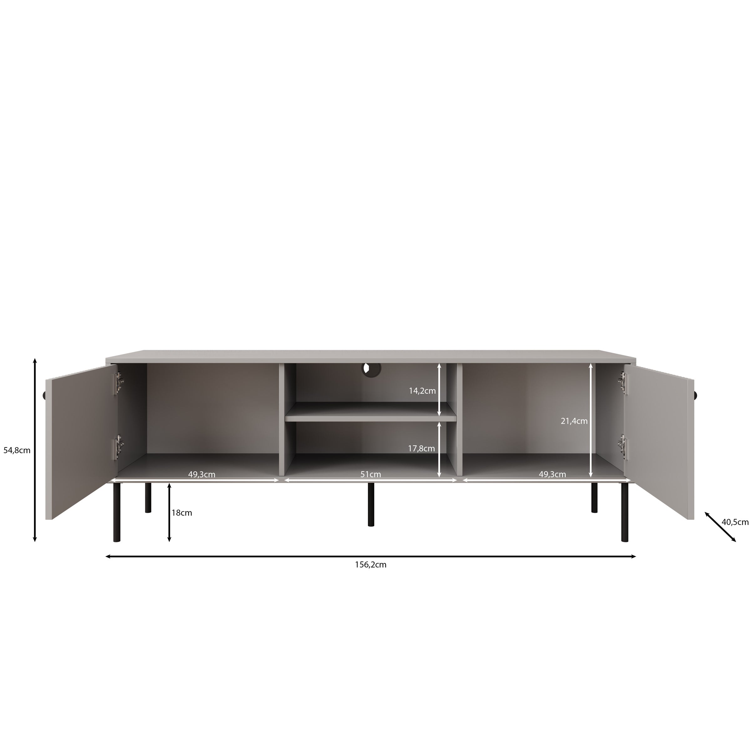 Ilux - TV-Meubel - Grijs