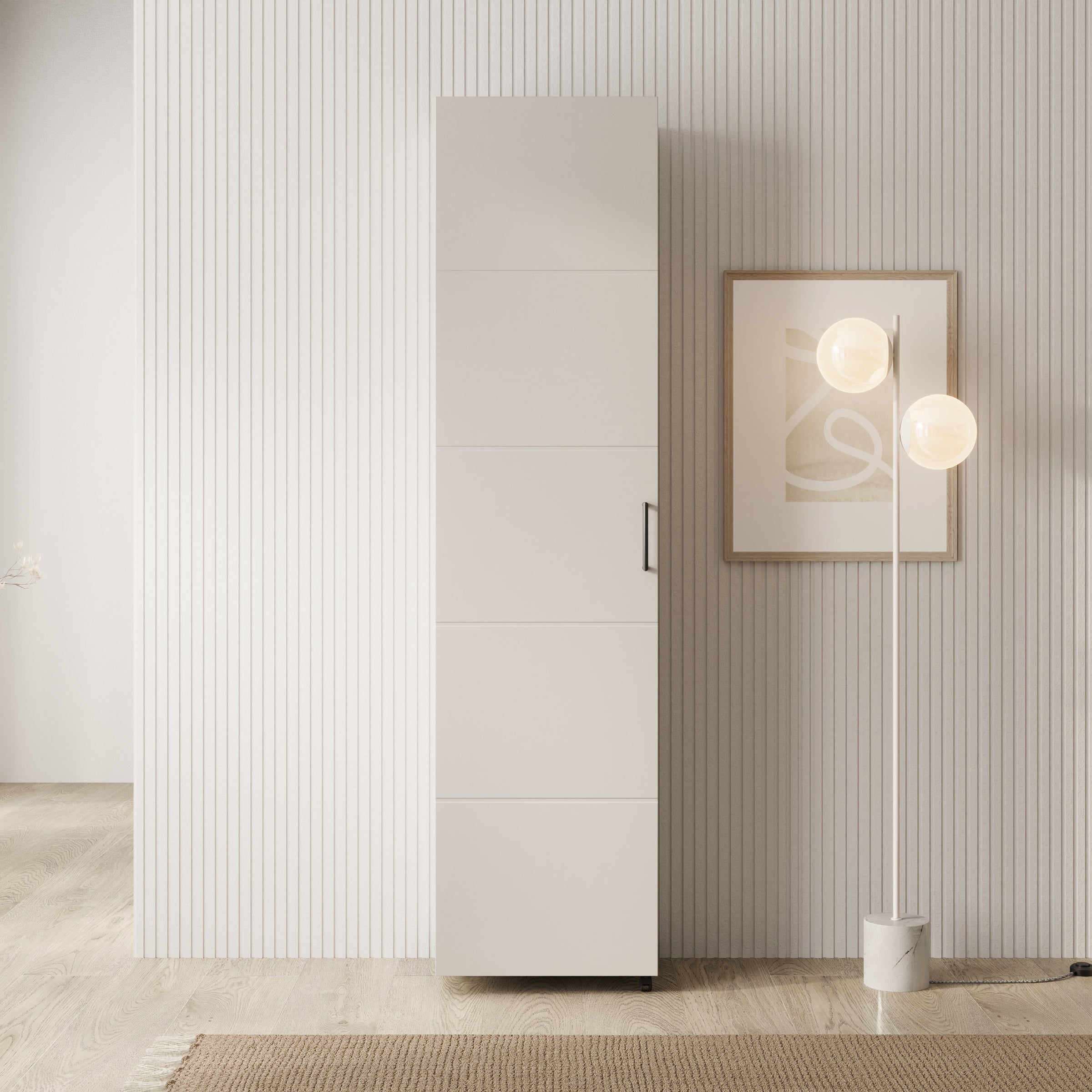 Inverly - Schoenenkast - Beige - 46x33x185 cm